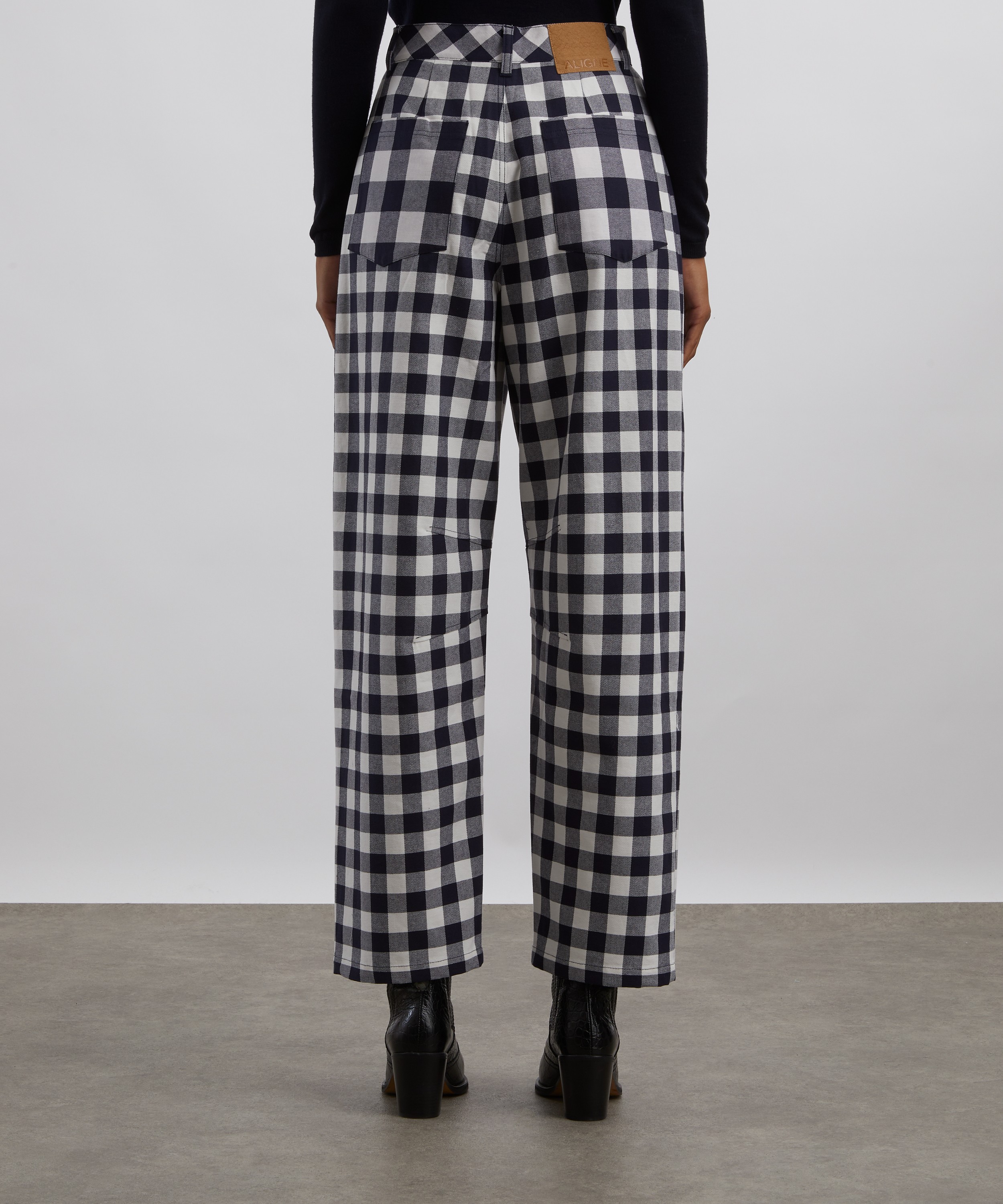 Aligne - Ned Check Barrel-Leg Trousers image number 3