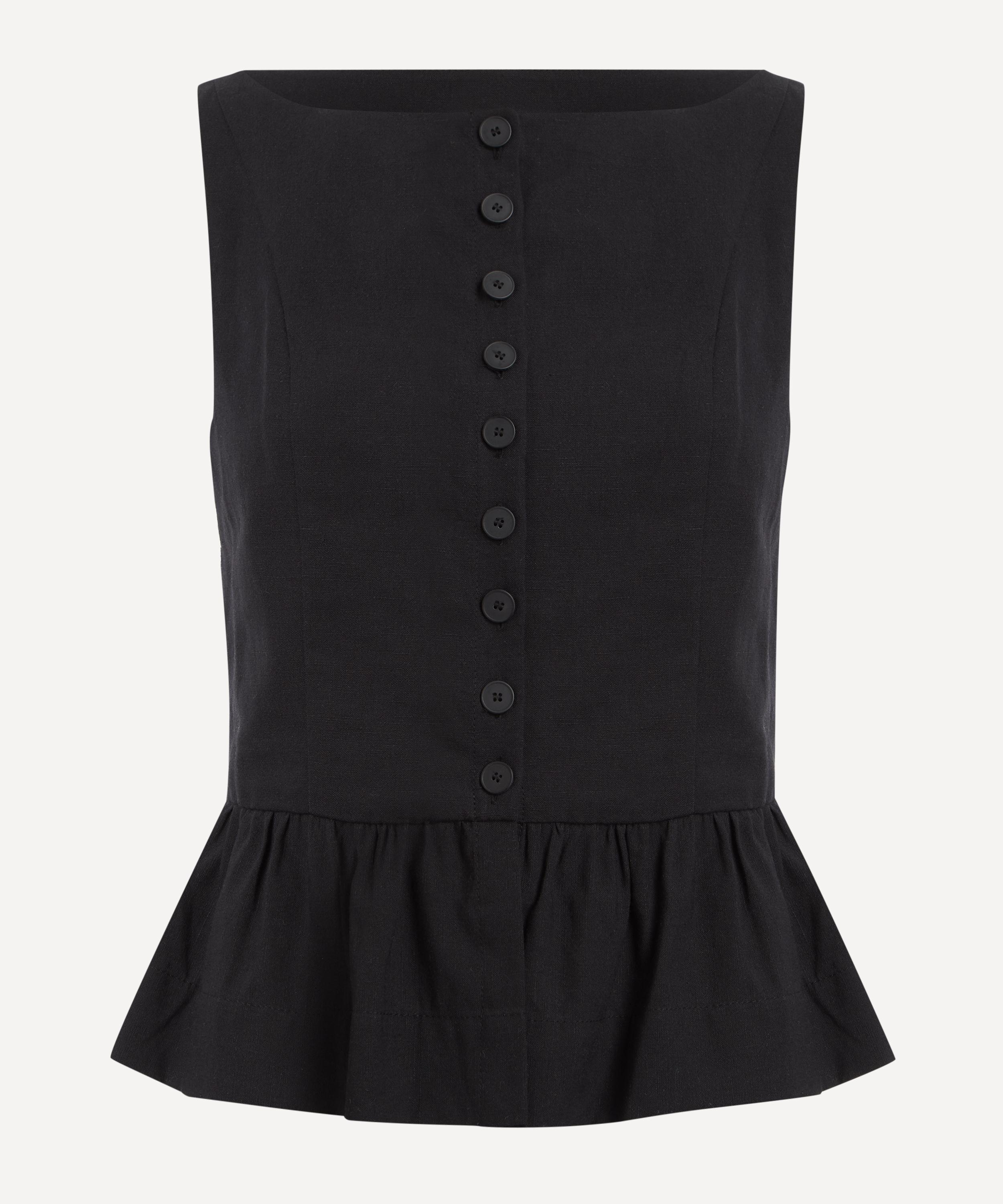 Aligne - Penelope Linen Peplum Top