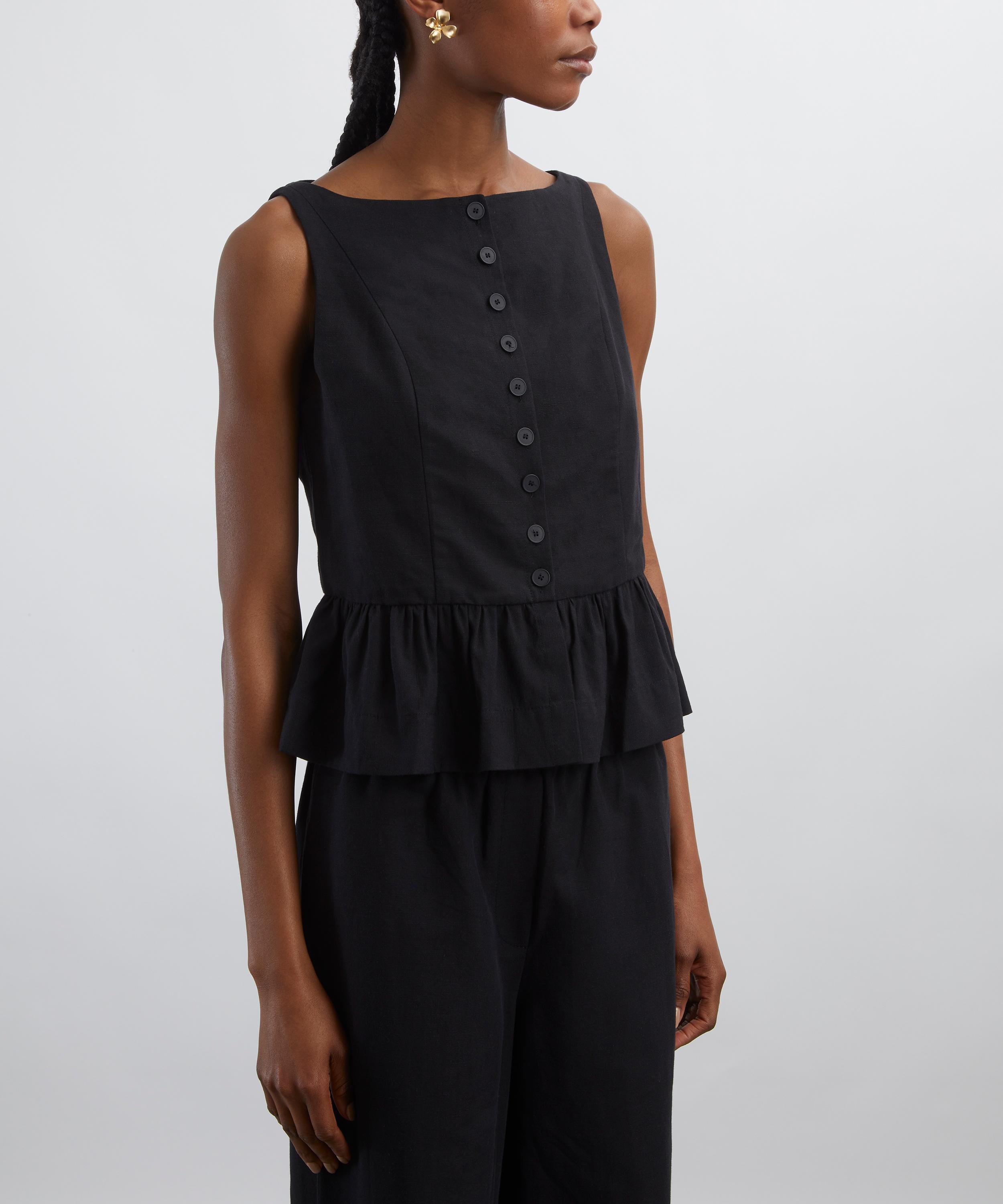 Aligne - Penelope Linen Peplum Top image number 2