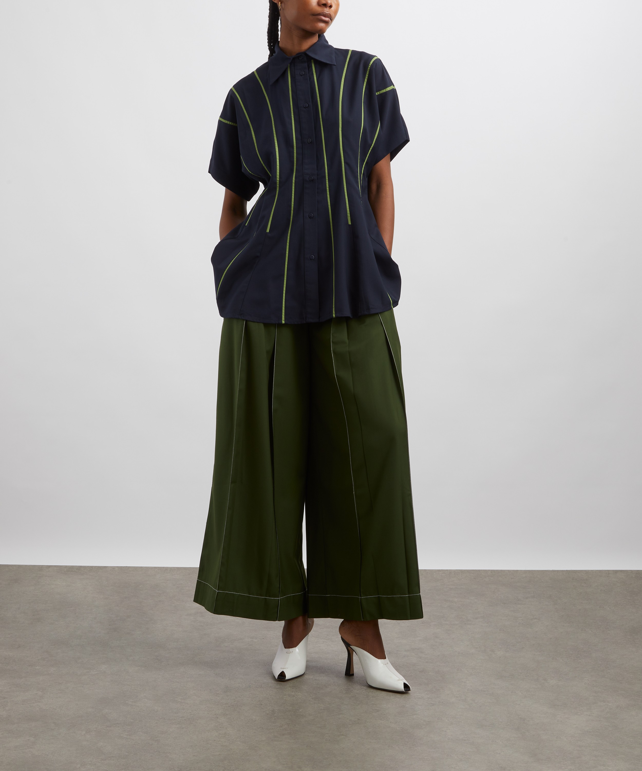 Lovebirds - Kaia Wide Leg Inverted Pleat Trousers image number 1