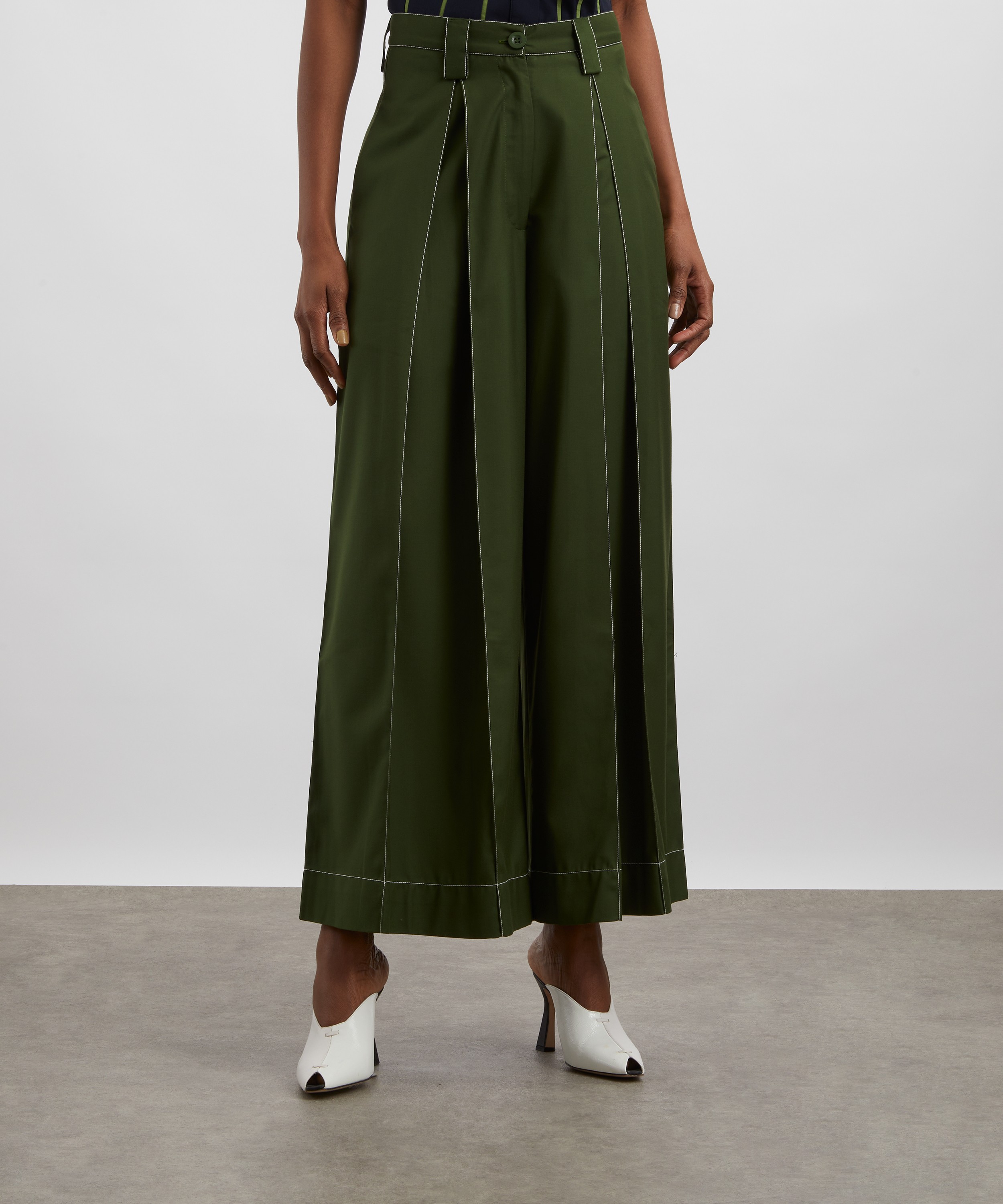 Lovebirds - Kaia Wide Leg Inverted Pleat Trousers image number 2