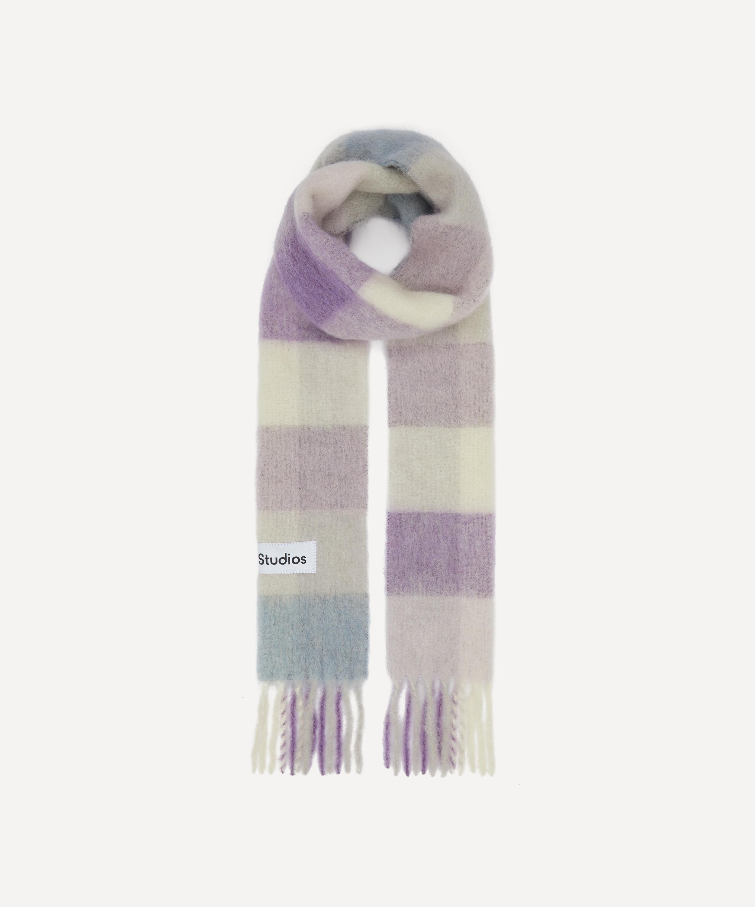 Acne Studios - Mohair-Blend Checked Scarf image number 1