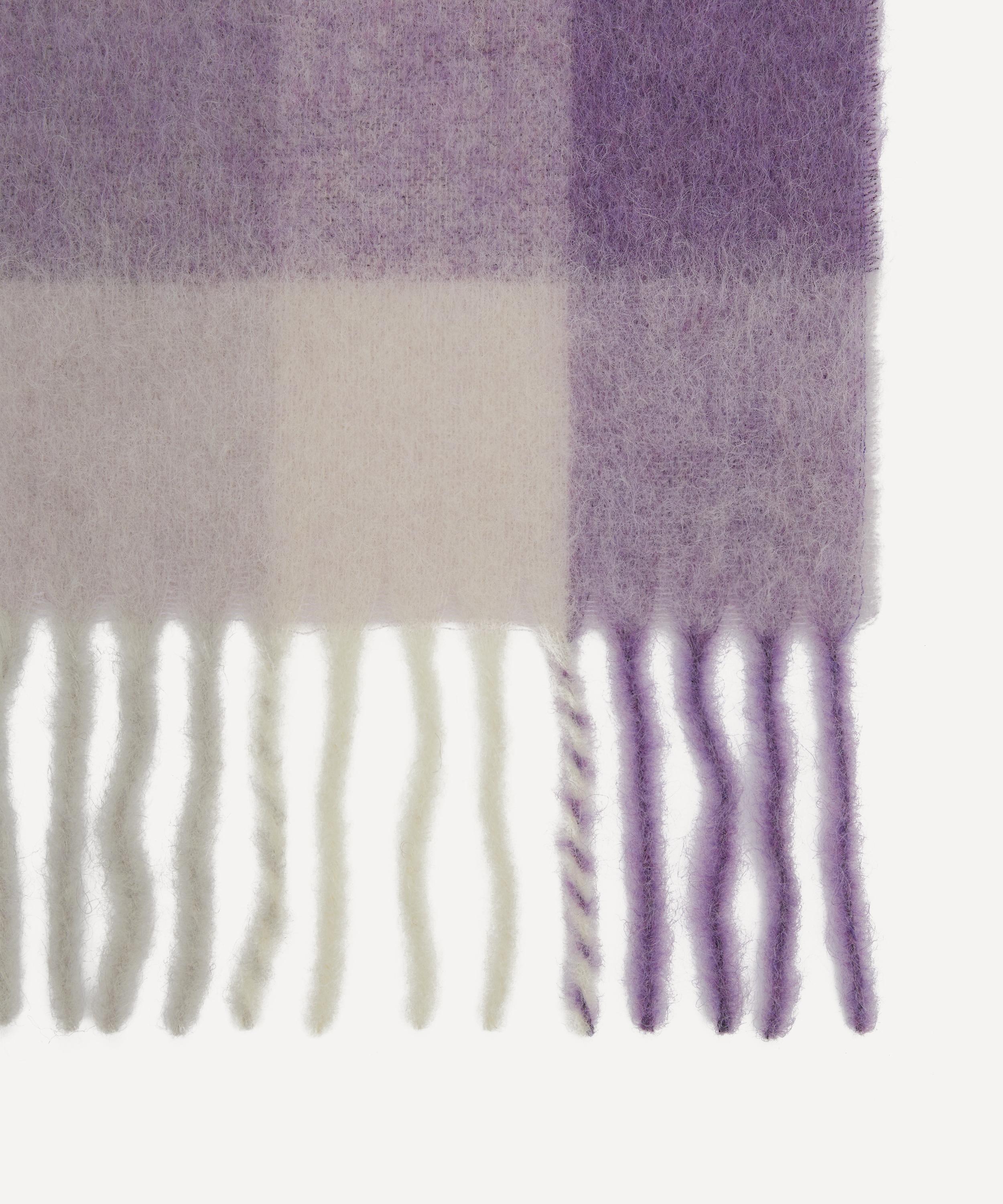 Acne Studios - Mohair-Blend Checked Scarf image number 2