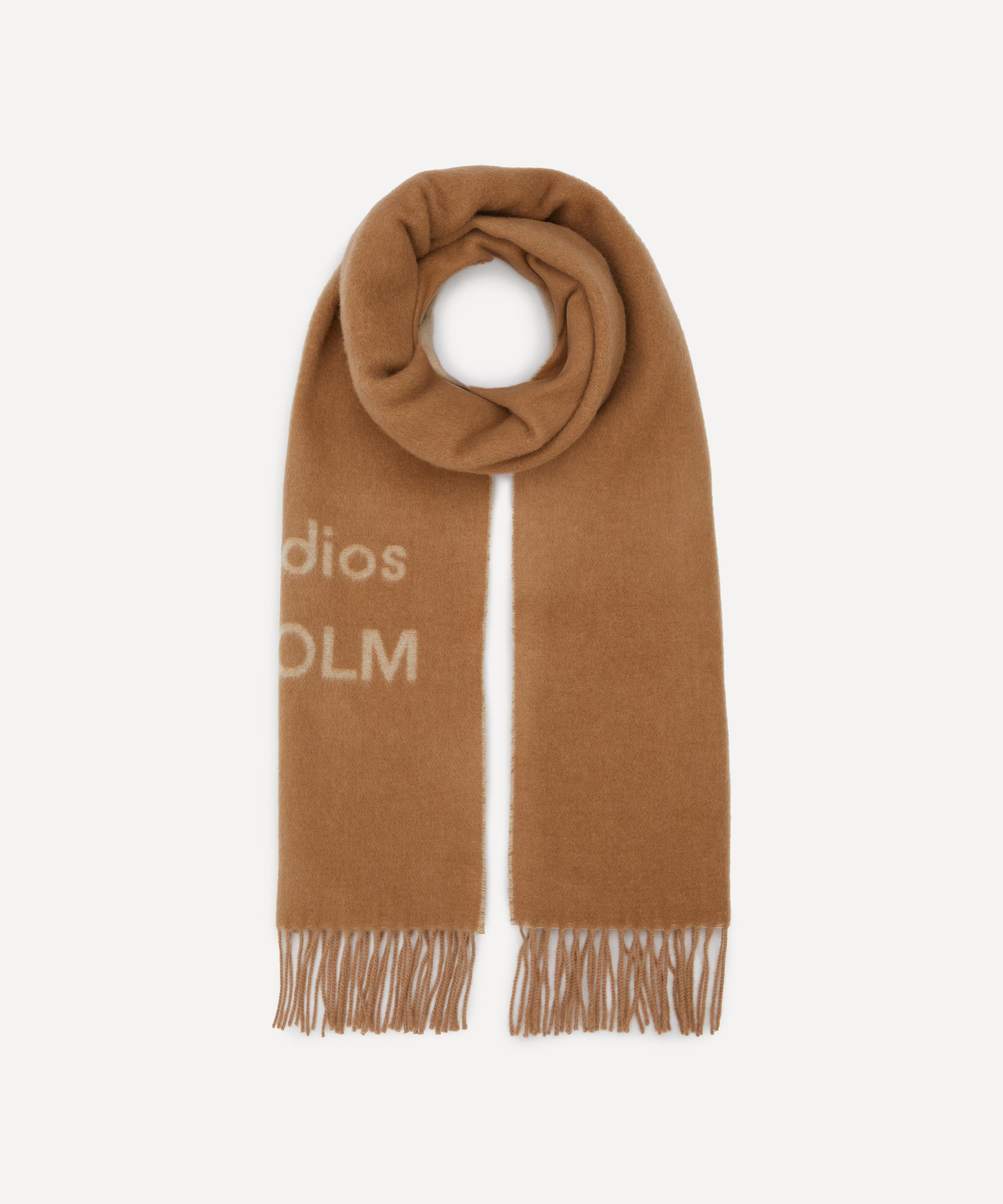 Acne Studios - Logo Jacquard Camel Scarf image number 1