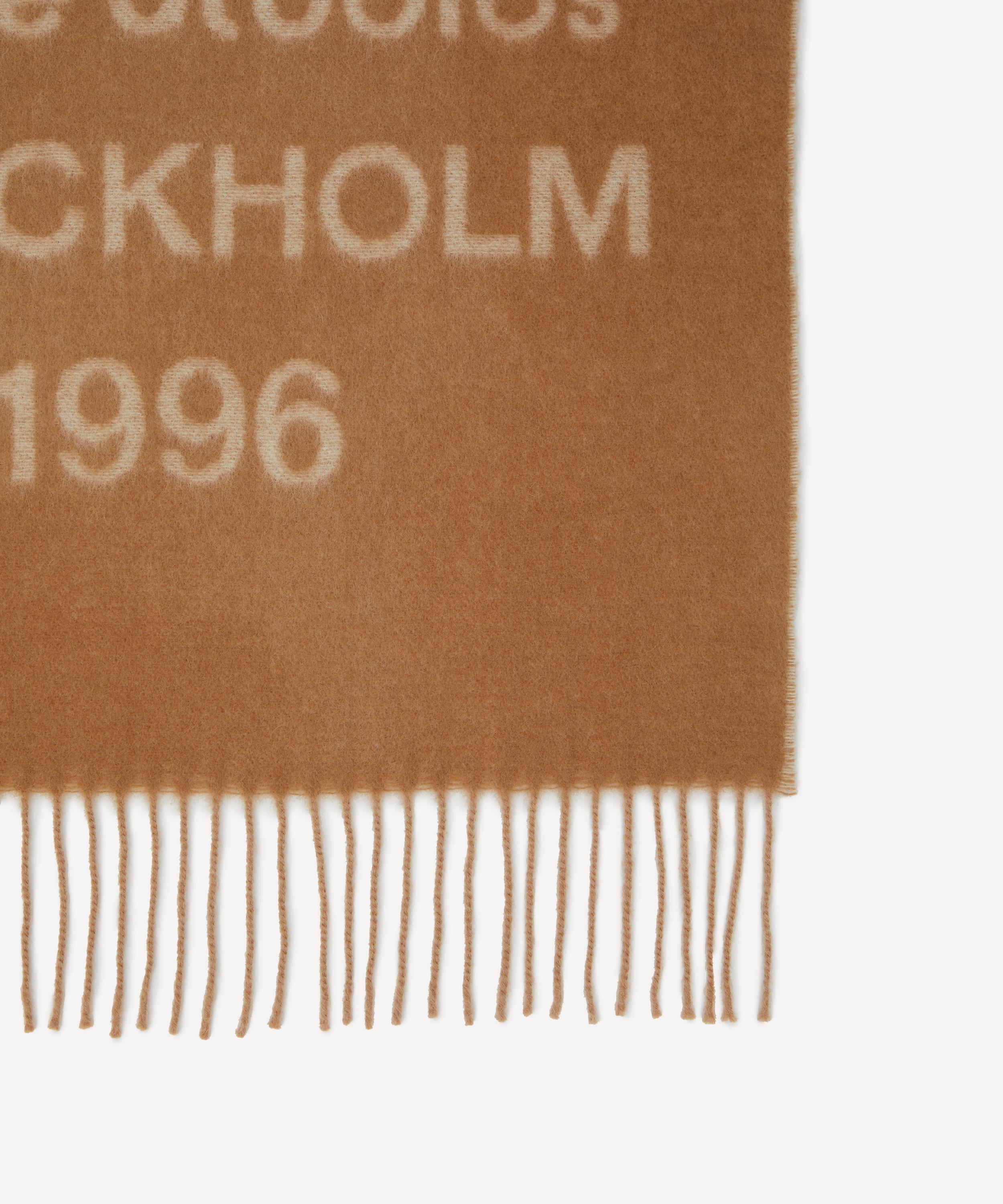 Acne Studios - Logo Jacquard Camel Scarf image number 2