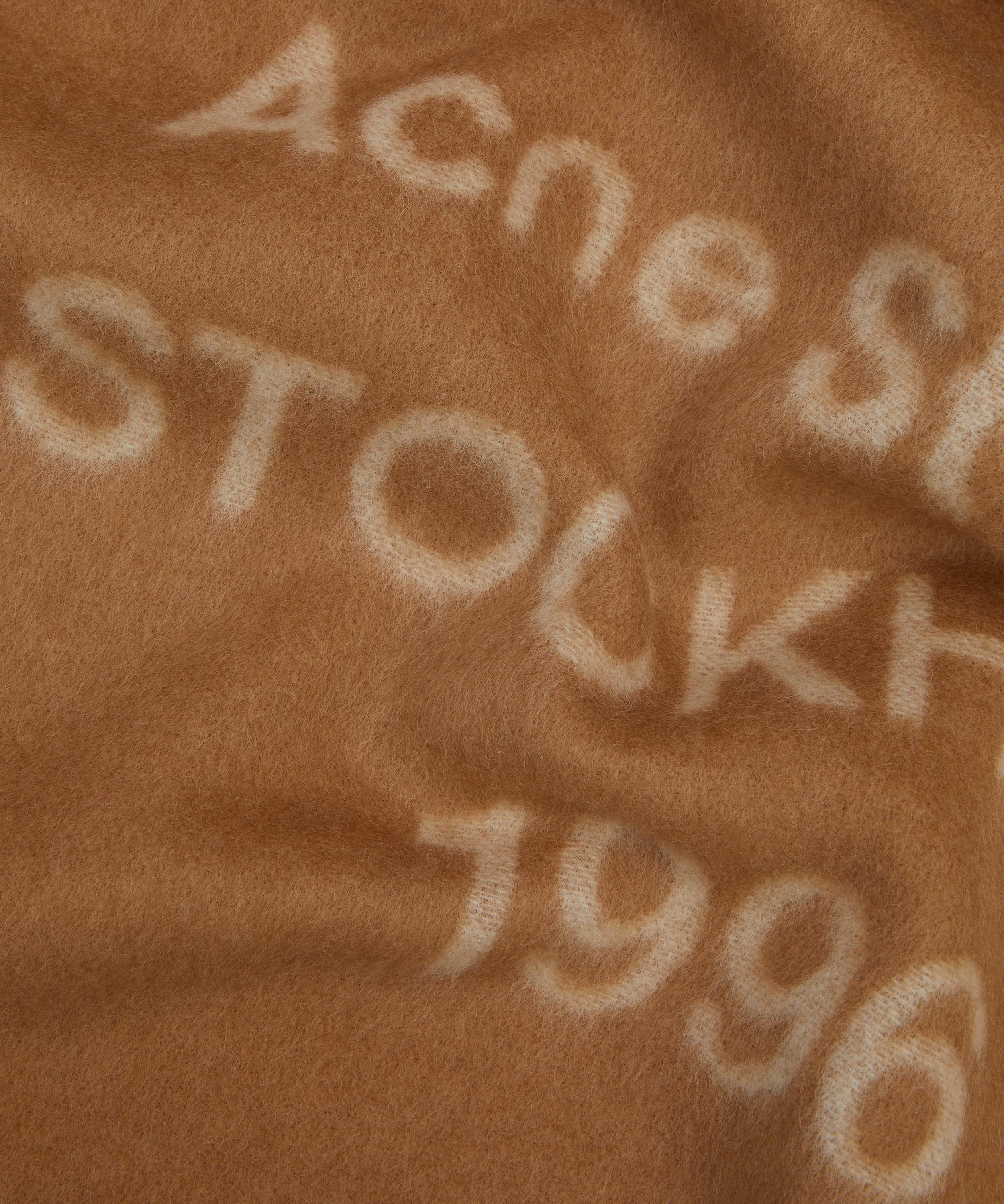 Acne Studios - Logo Jacquard Camel Scarf image number 3