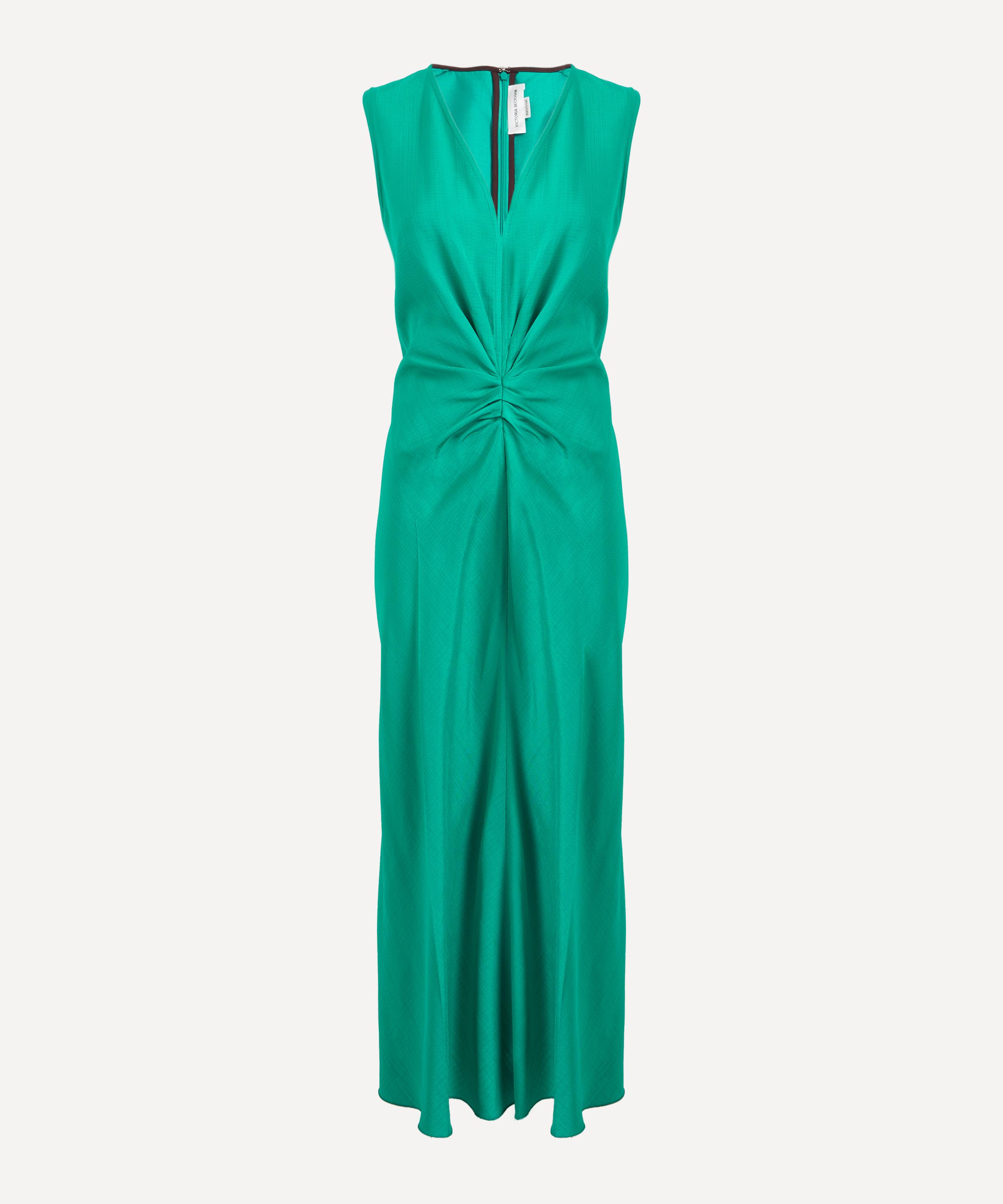 Victoria Beckham - Sleeveless Gathered Waist Midi Dress  image number 0