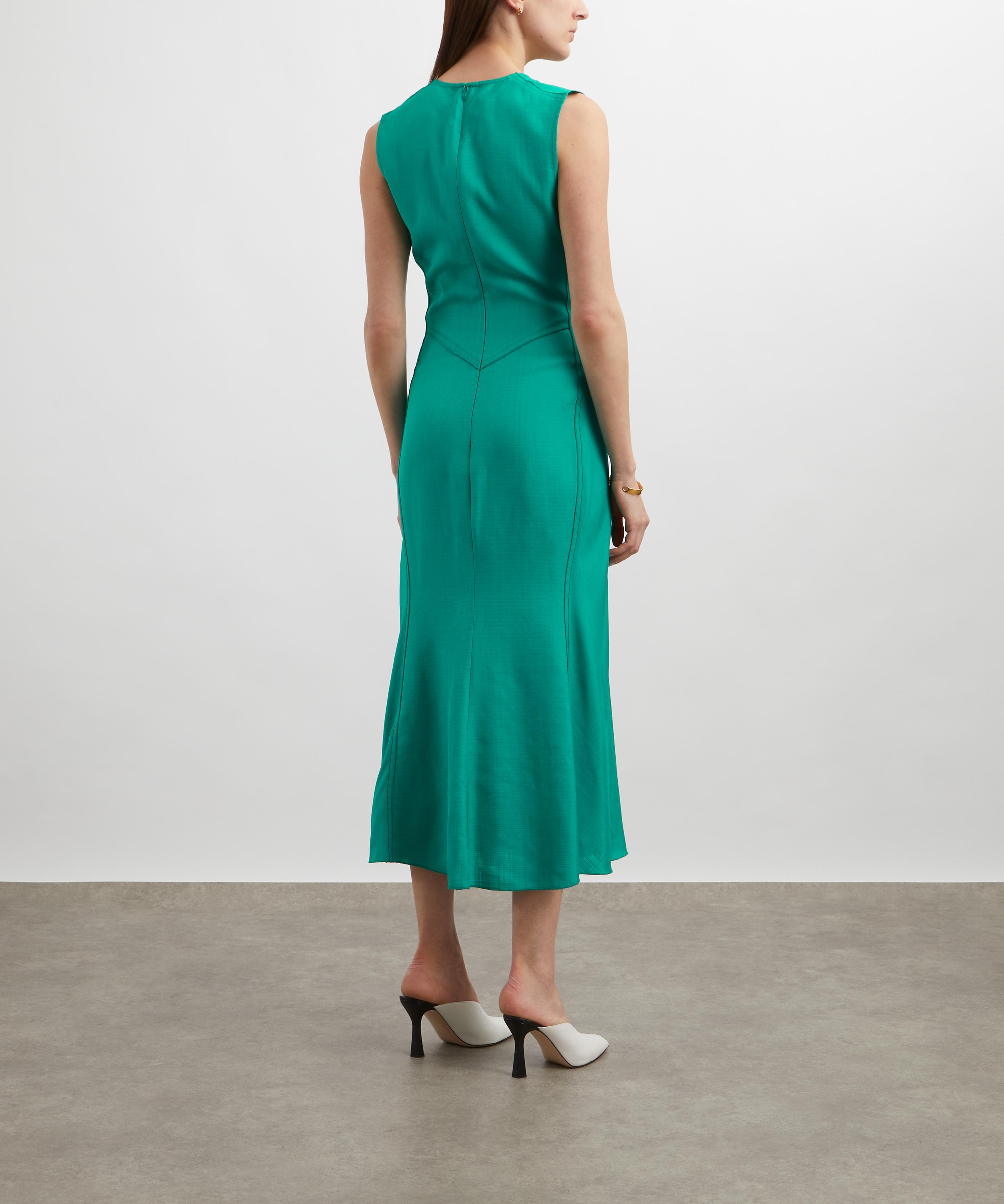 Victoria Beckham - Sleeveless Gathered Waist Midi Dress  image number 3