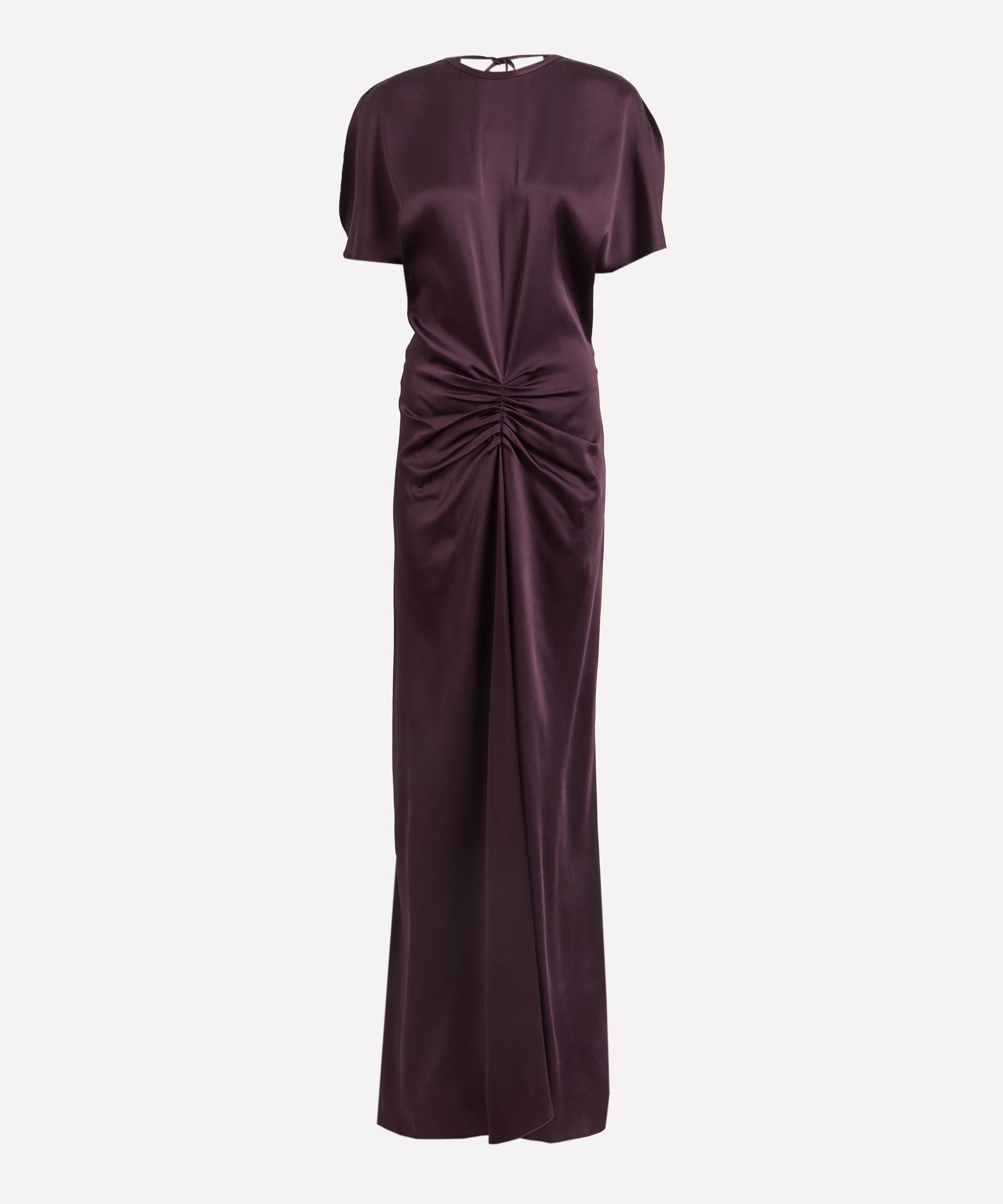 Victoria Beckham - Fig Gathered Waist Floor-Length Dress