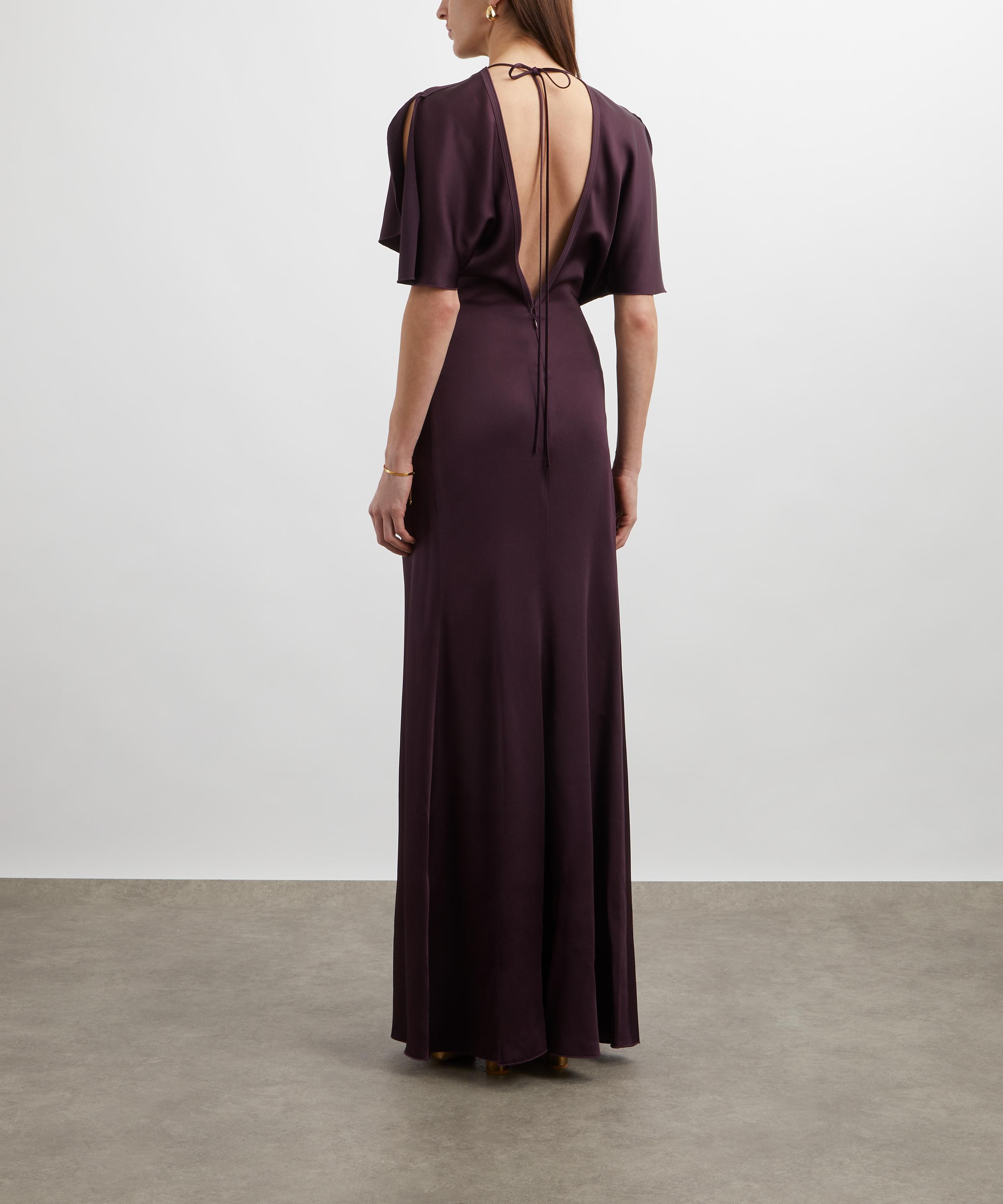 Victoria Beckham - Fig Gathered Waist Floor-Length Dress image number 3