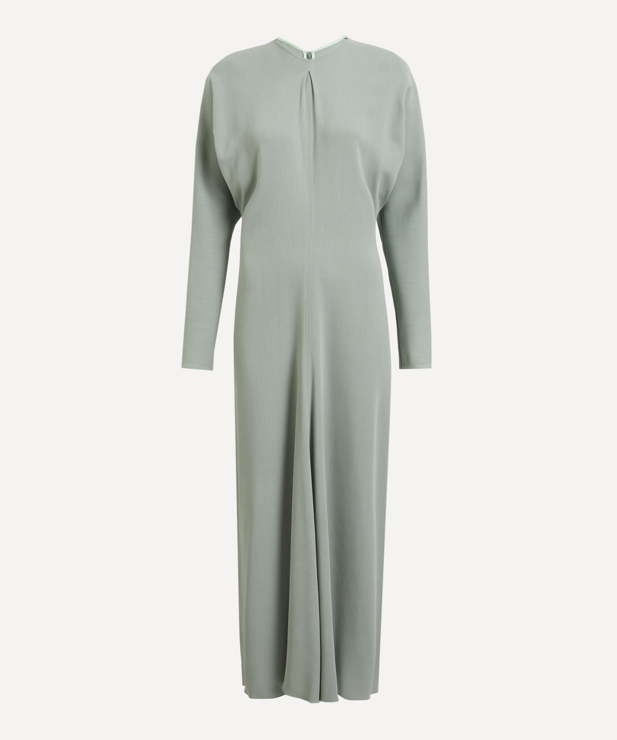 Victoria Beckham - Wasabi Long Sleeve Draped Midi Dress image number 0
