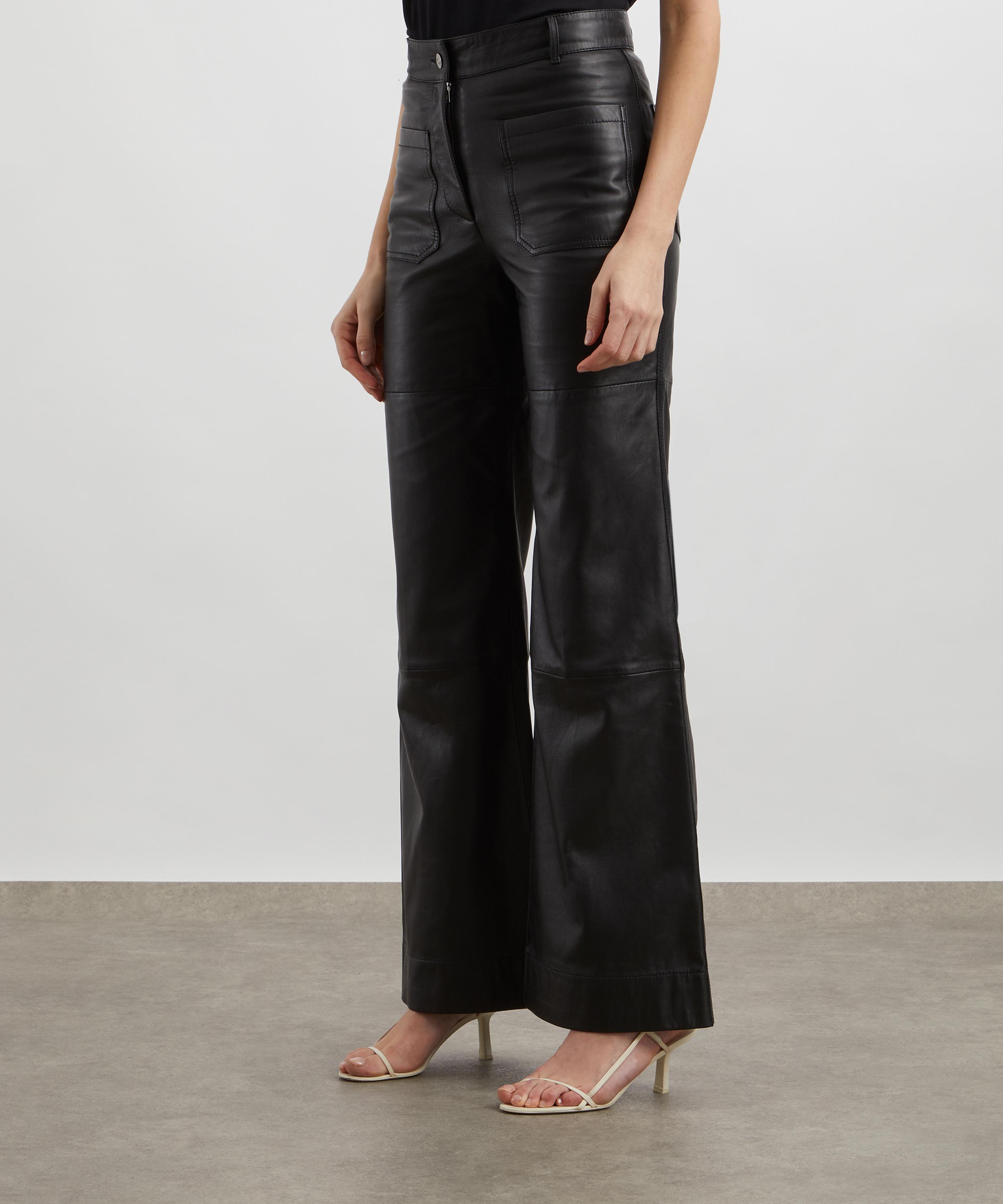 Victoria Beckham - Alina High Waisted Leather Trousers image number 2