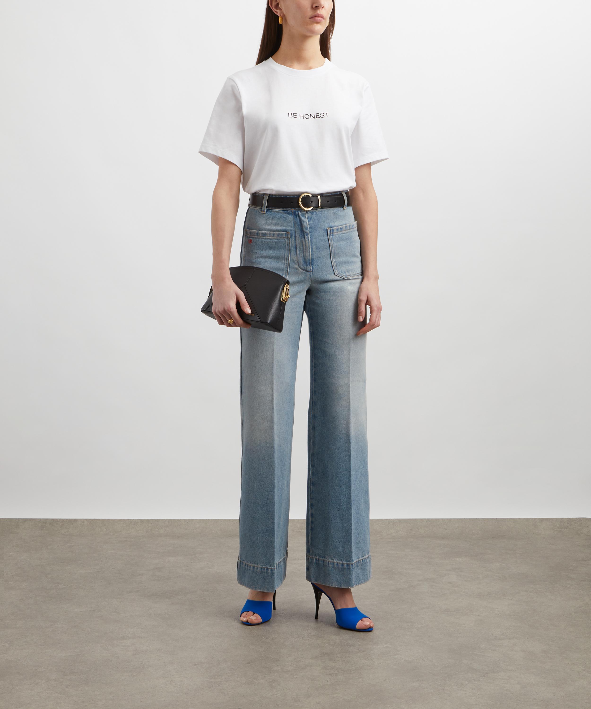 Victoria Beckham - Alina High Waist Jeans in Pale Blue Wash image number 1