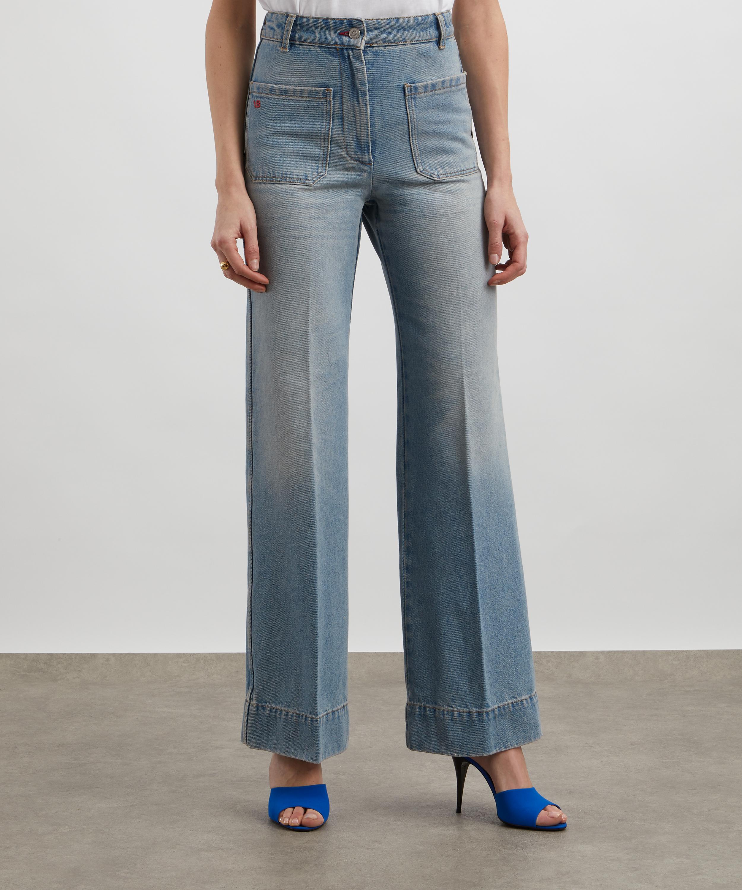 Victoria Beckham - Alina High Waist Jeans in Pale Blue Wash image number 2