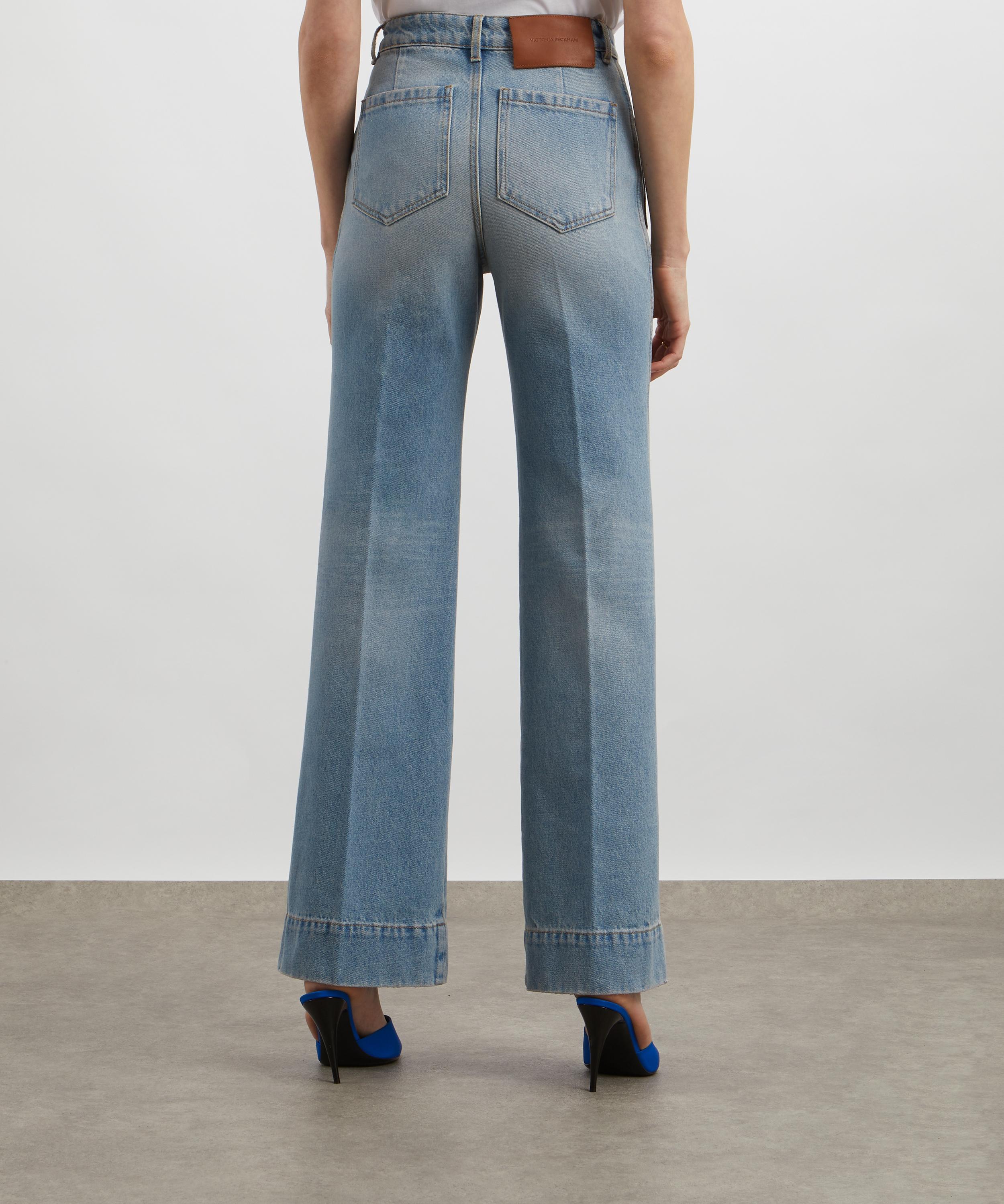 Victoria Beckham - Alina High Waist Jeans in Pale Blue Wash image number 3