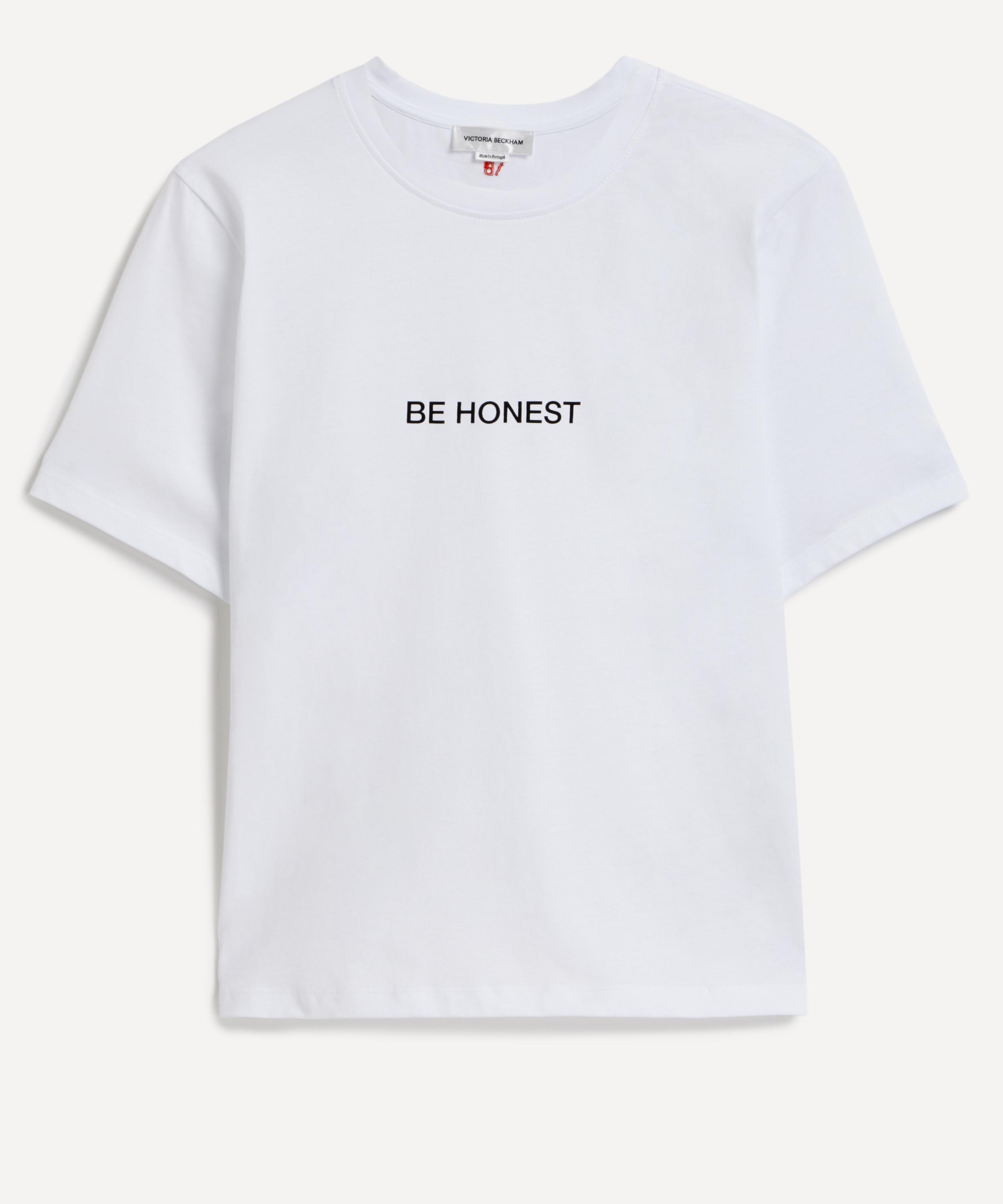 Victoria Beckham - Be Honest Slogan T-Shirt image number 0