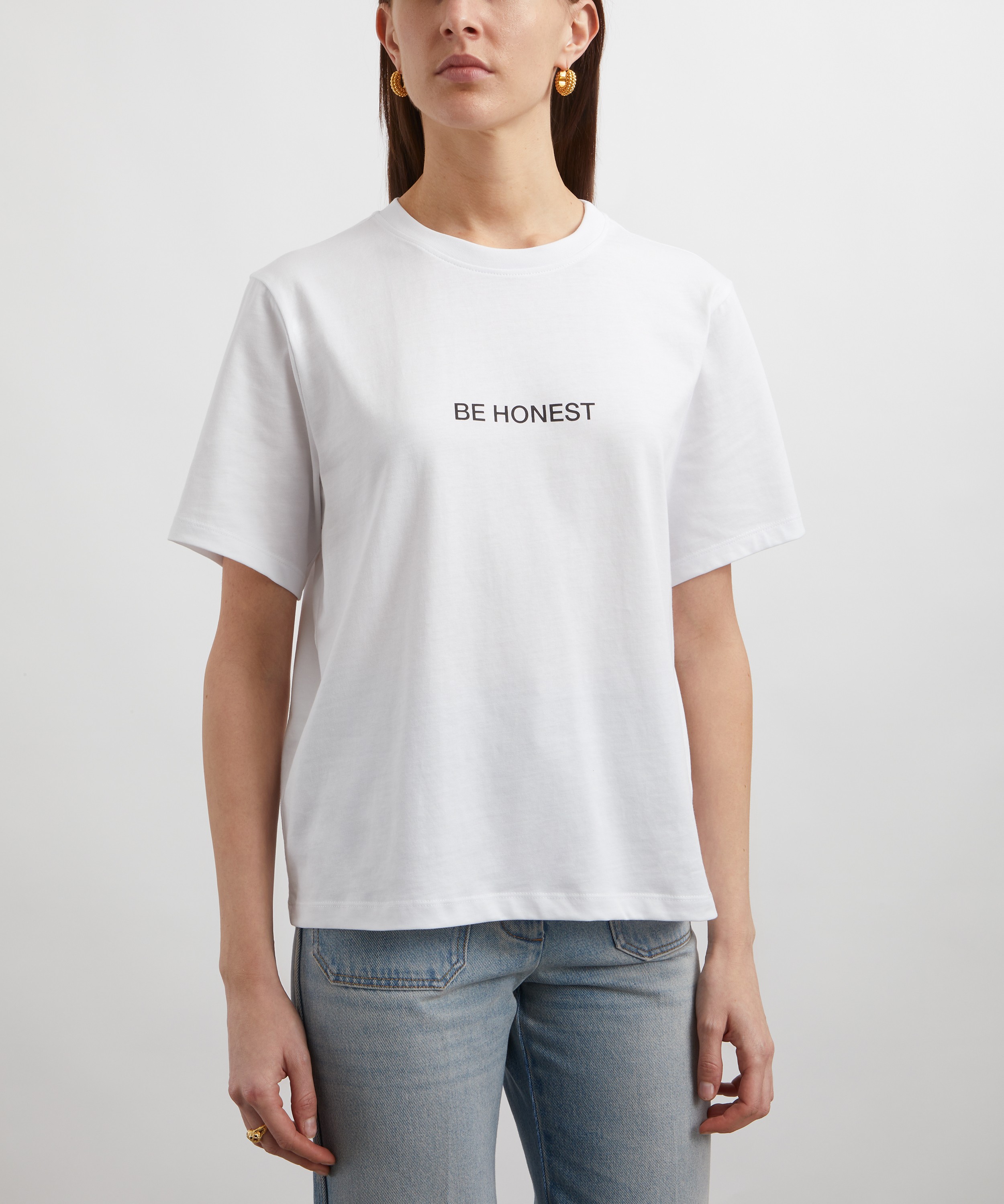 Victoria Beckham - Be Honest Slogan T-Shirt image number 2