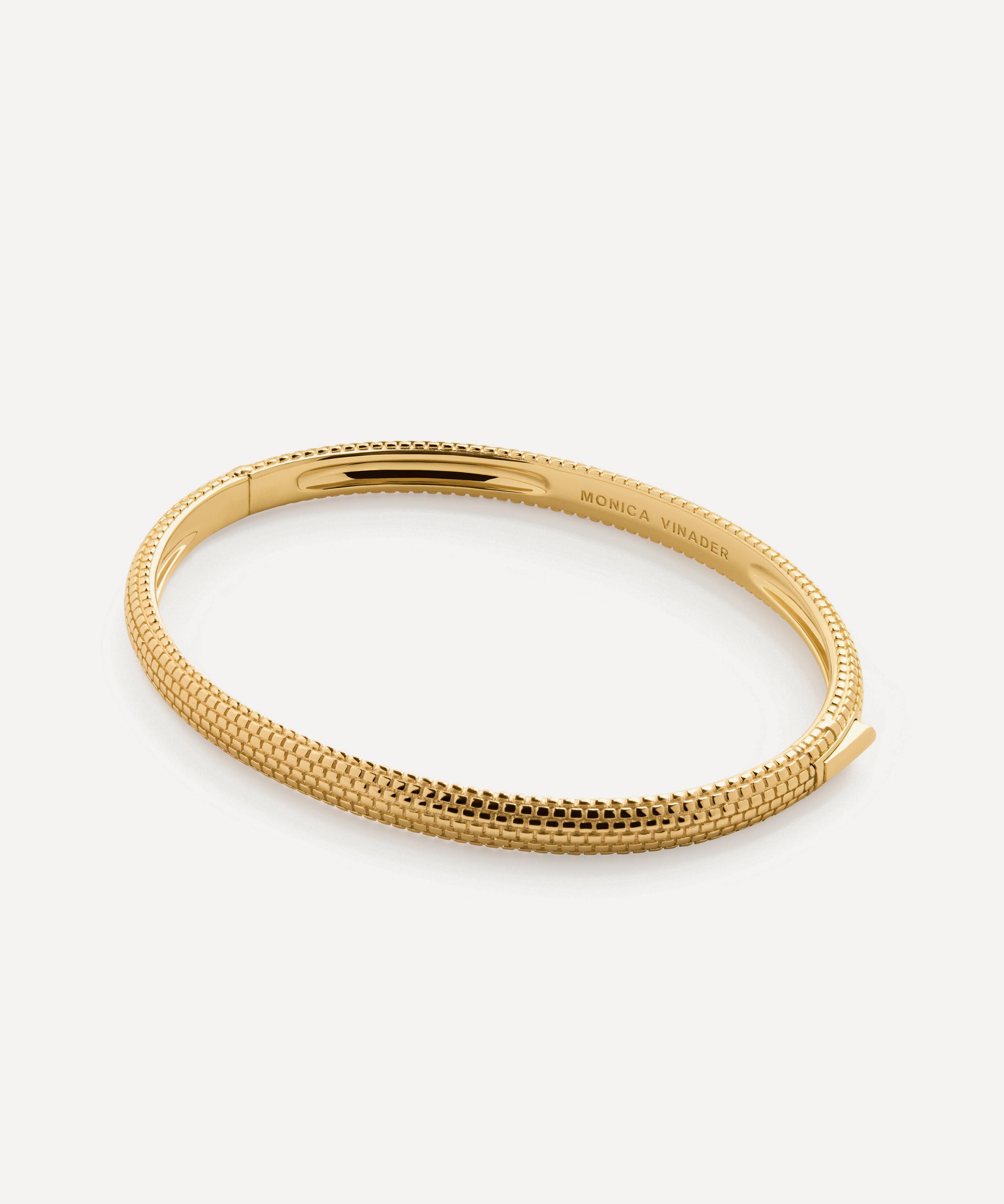 Monica Vinader - 18ct Gold-Plated Vermeil Silver Heirloom Bangle Bracelet