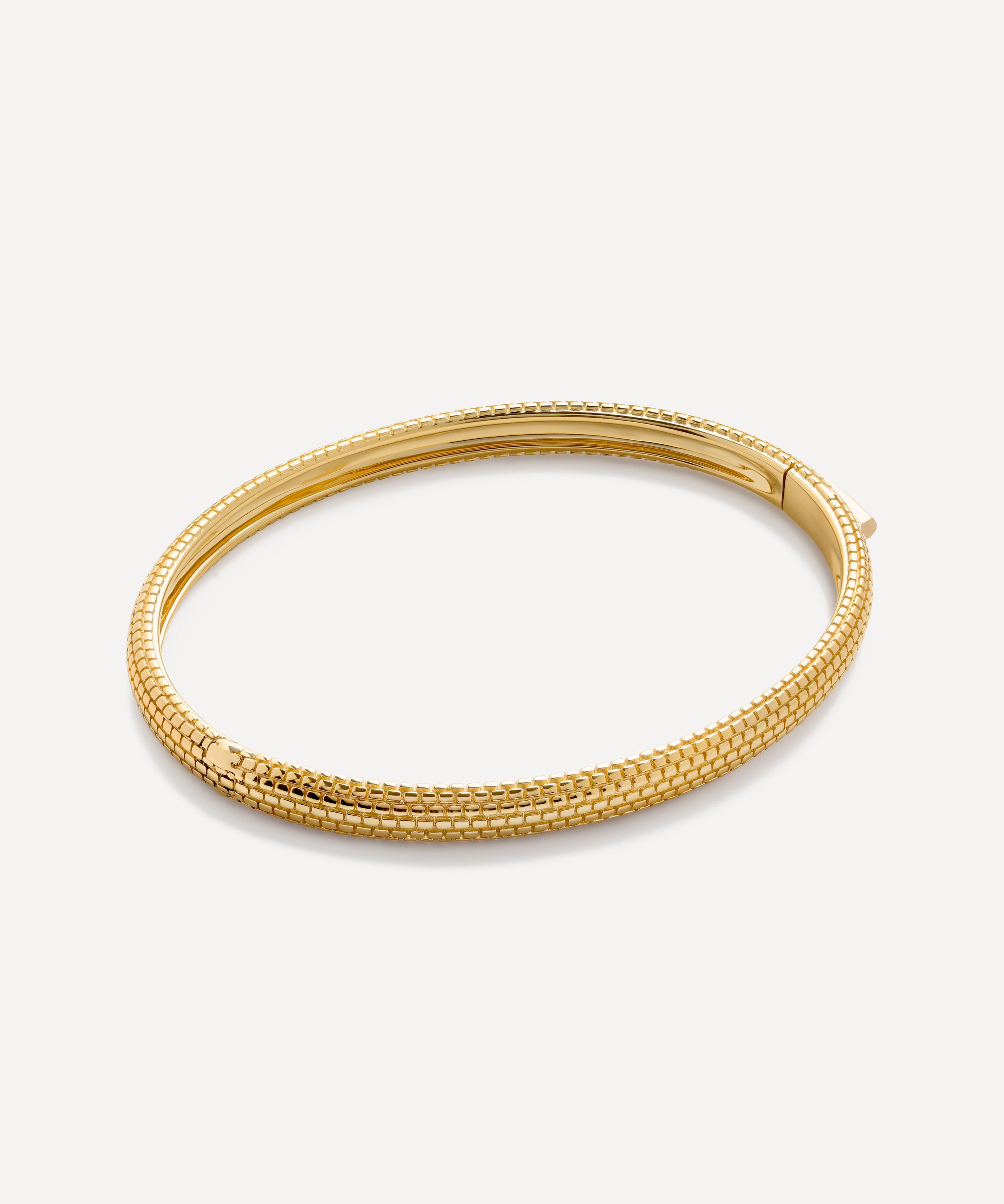 Monica Vinader - 18ct Gold-Plated Vermeil Silver Heirloom Bangle Bracelet image number 2