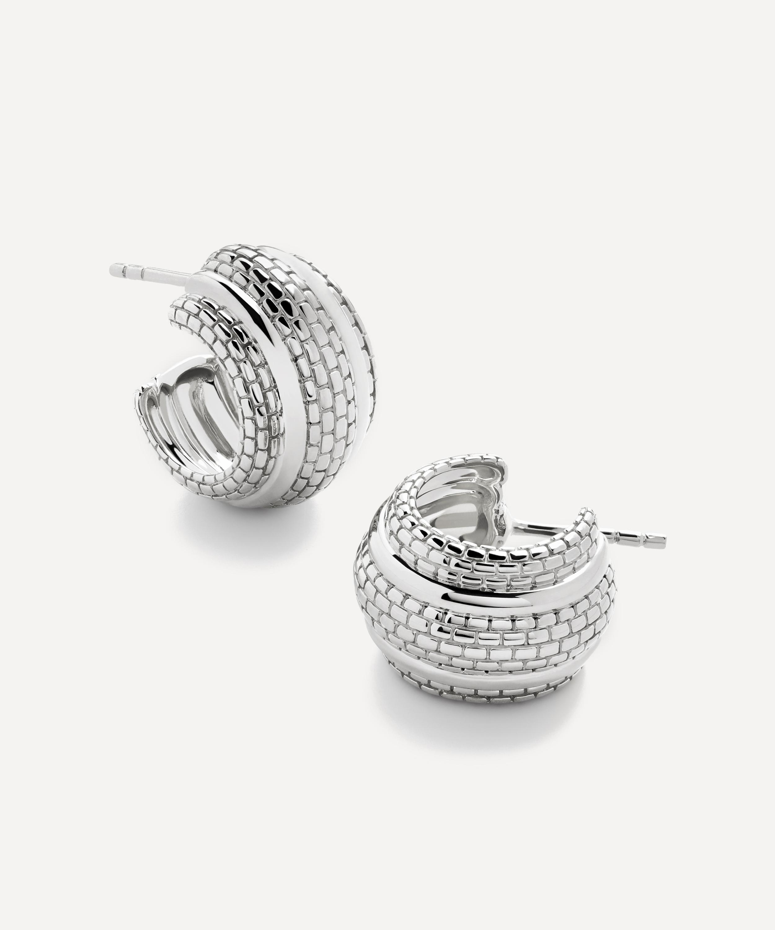 Monica Vinader - Sterling Silver Heirloom Small Hoop Earrings
