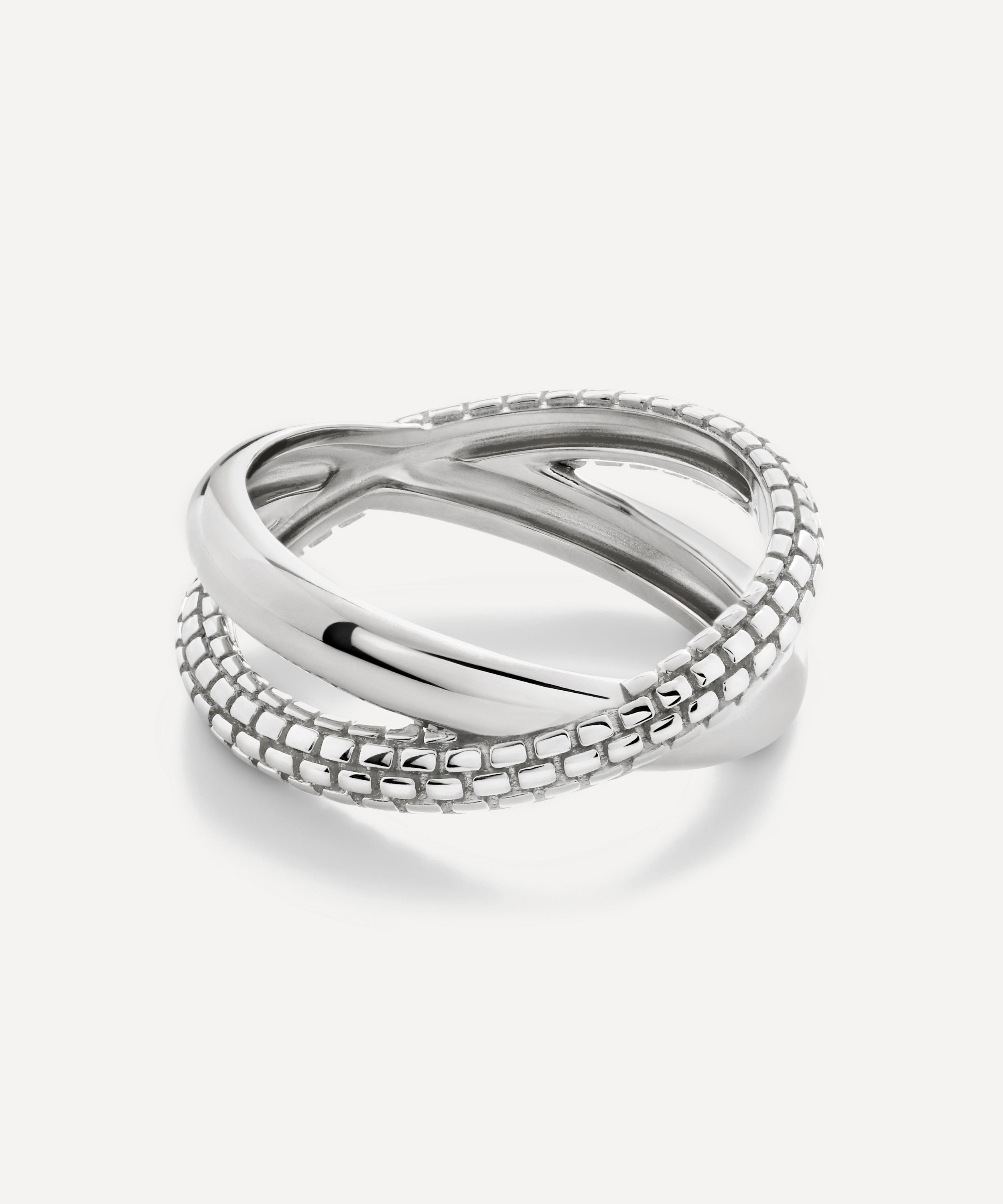 Monica Vinader - Sterling Silver Heirloom Crossover Ring image number 1
