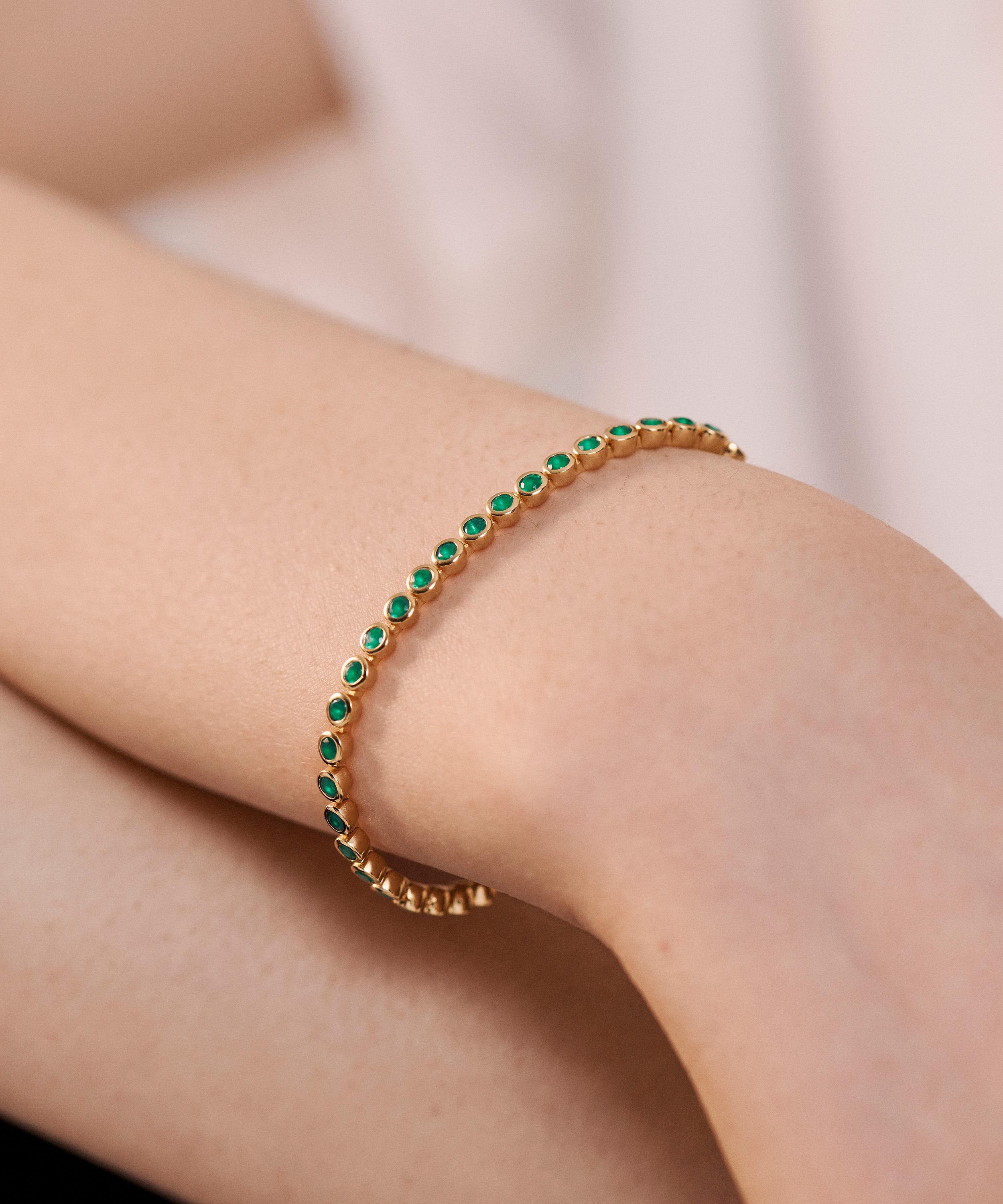 Monica Vinader - 18ct Gold-Plated Vermeil Silver Gemstone Essential Tennis Bracelet image number 1