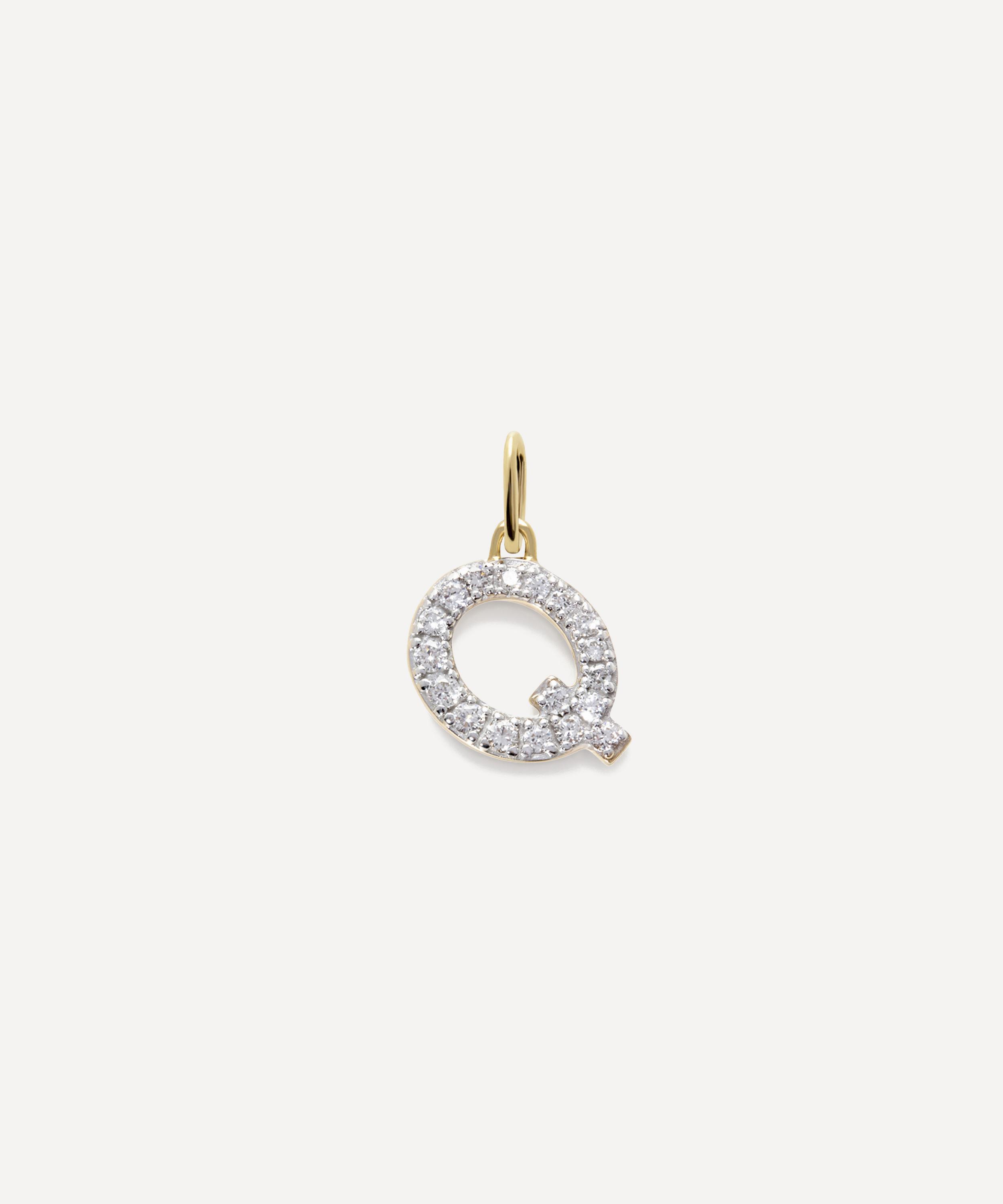 Monica Vinader - 14ct Gold Diamond Q Charm