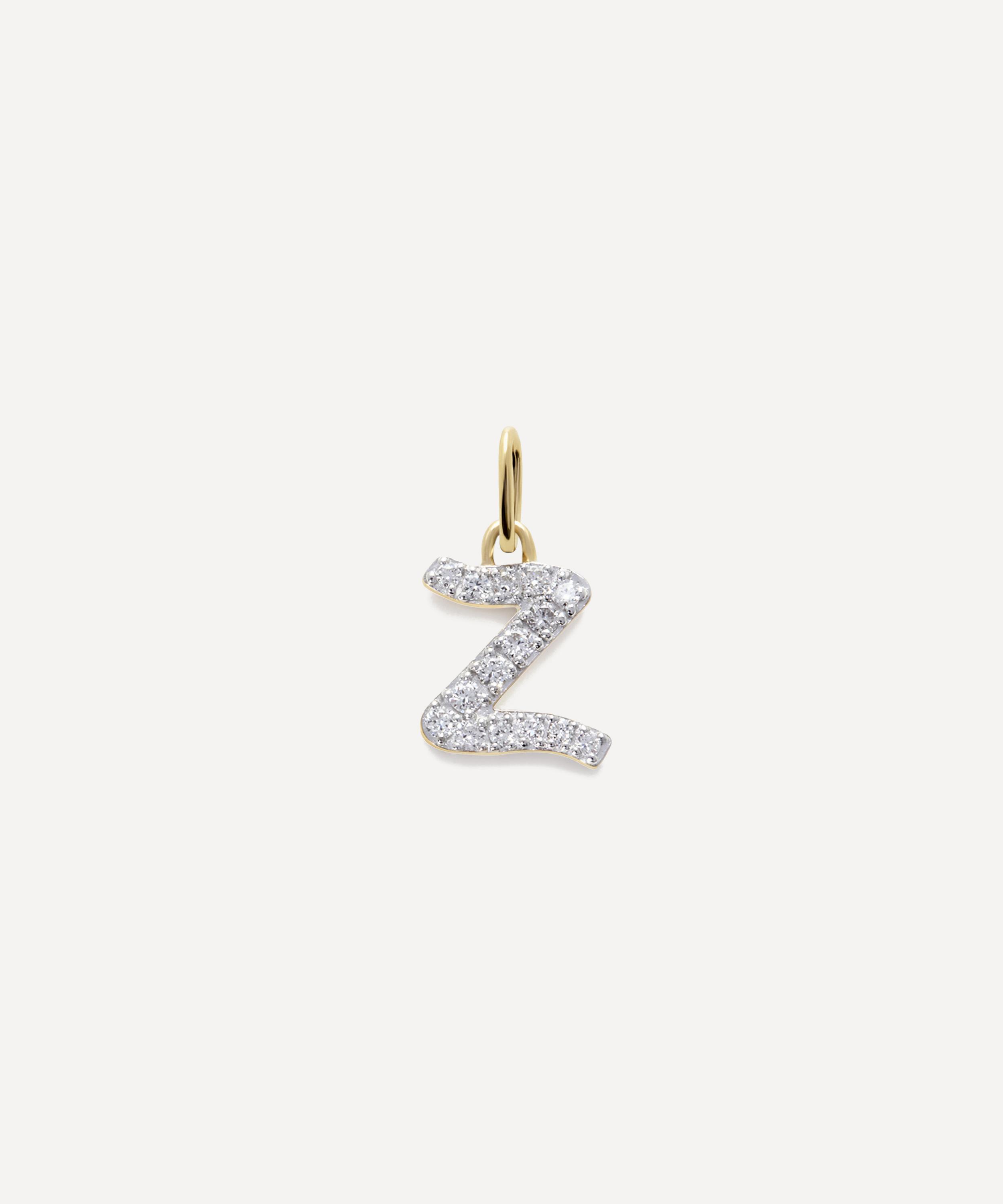 Monica Vinader - 14ct Gold Diamond Z Charm