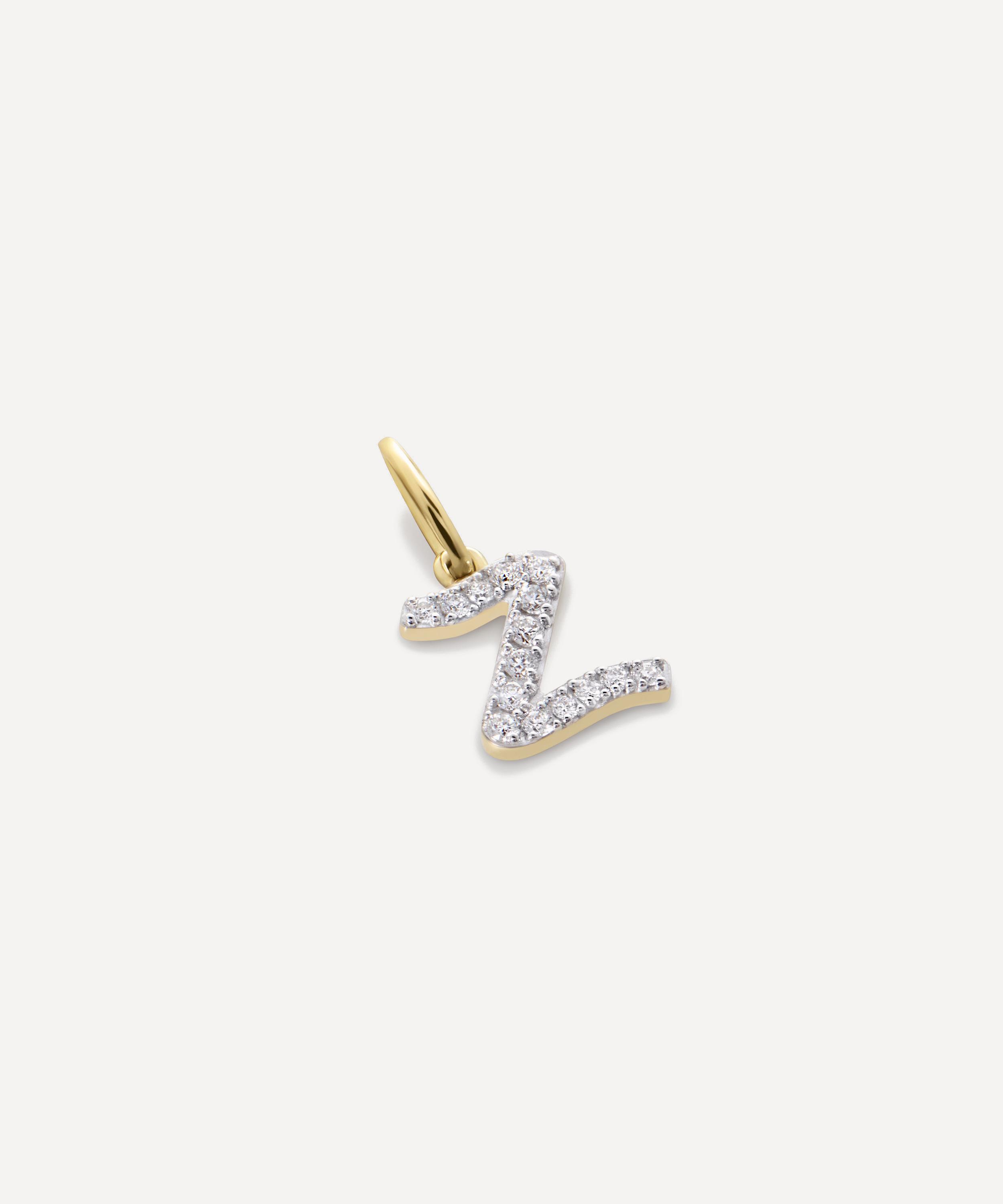 Monica Vinader - 14ct Gold Diamond Z Charm image number 2