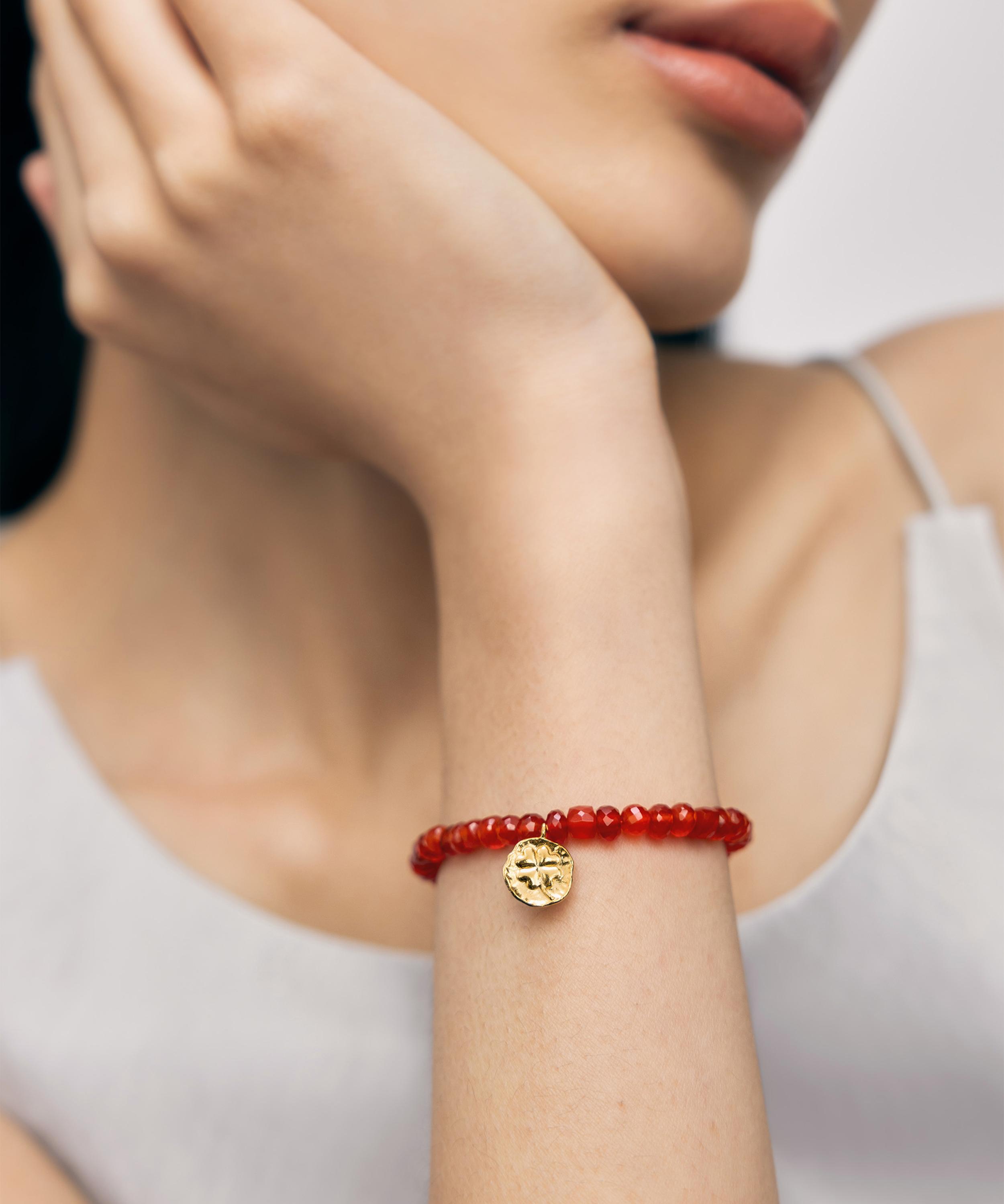 Monica Vinader - 18ct Gold-Plated Vermeil Silver Lucky Gemstone Beaded Bracelet image number 1