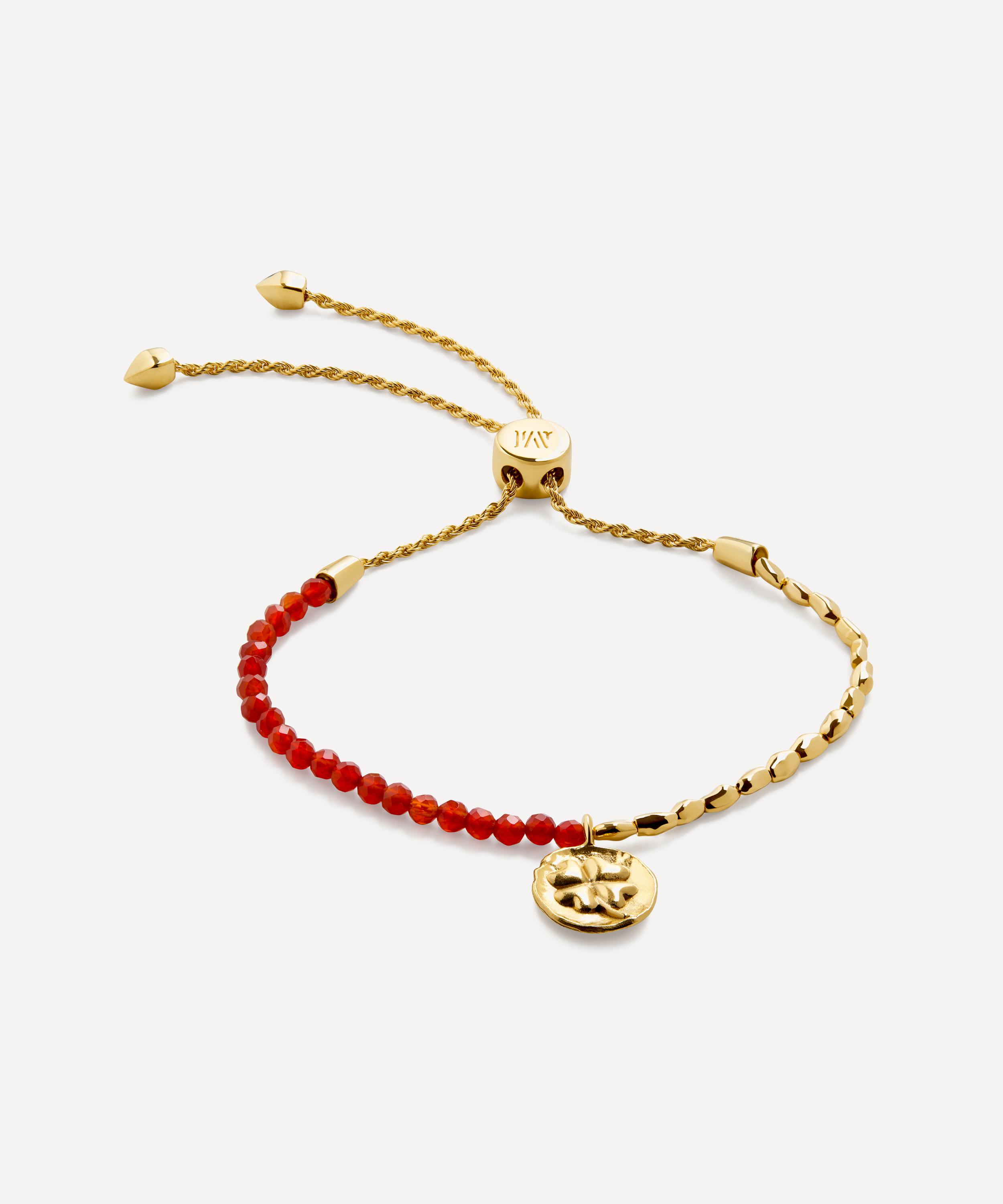 Monica Vinader - 18ct Gold-Plated Vermeil Silver Lucky Gemstone Friendship Bracelet image number 0