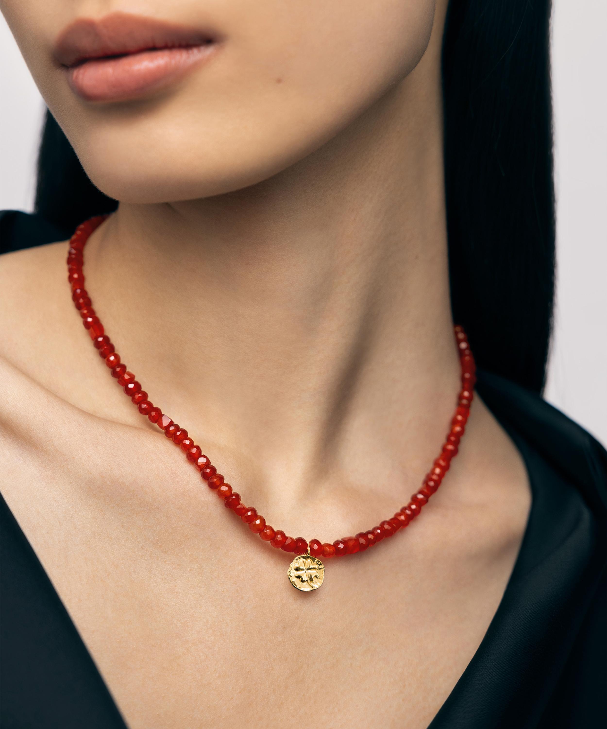 Monica Vinader - 18ct Gold-Plated Vermeil Silver Lucky Beaded Necklace image number 1