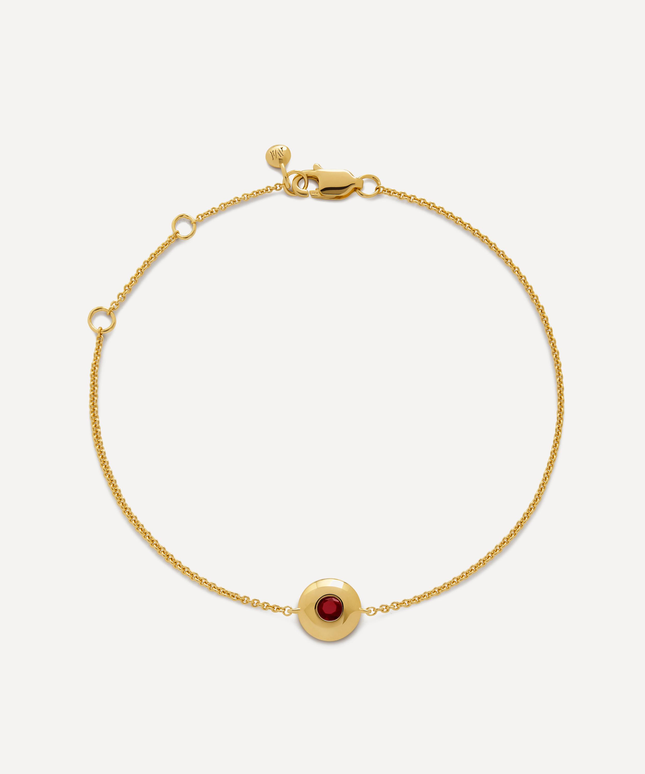 Monica Vinader - 18ct Gold-Plated Vermeil Silver January Birthstone Bracelet