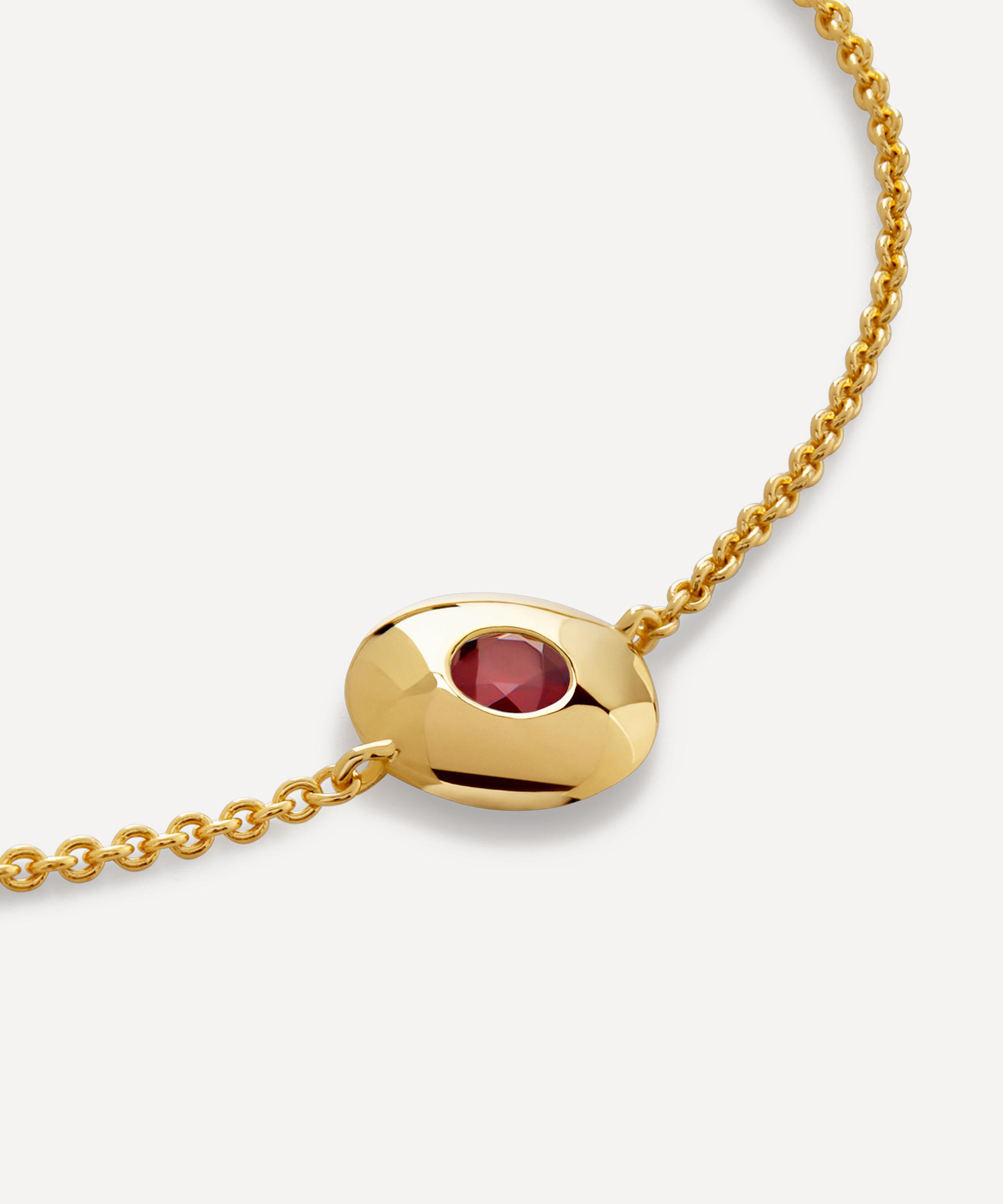 Monica Vinader - 18ct Gold-Plated Vermeil Silver January Birthstone Bracelet image number 1