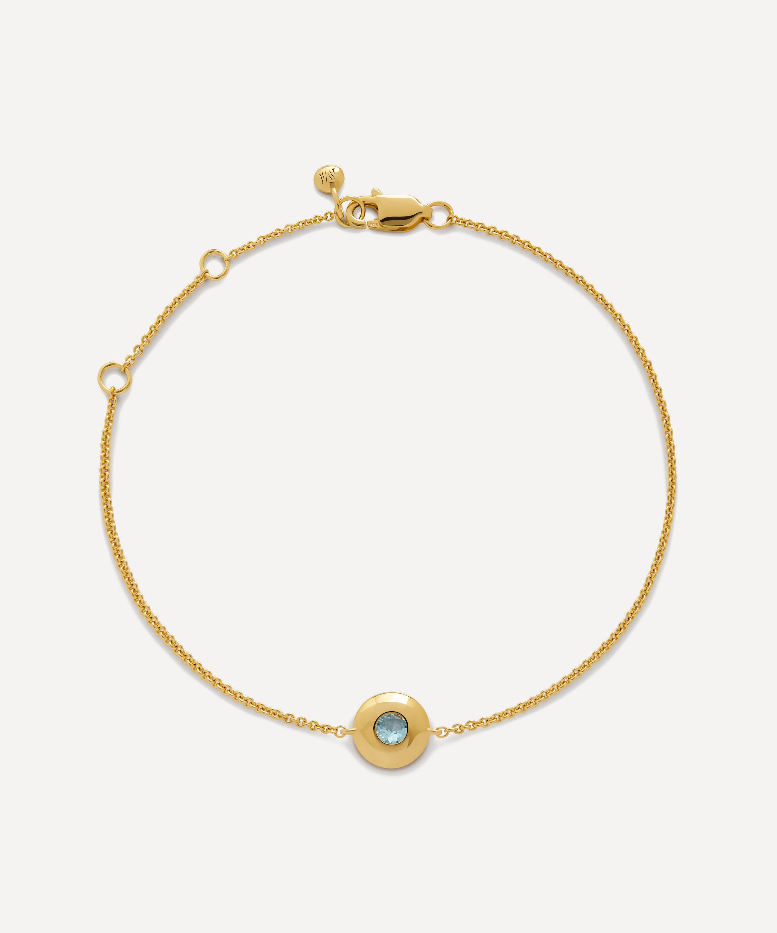 Monica Vinader - 18ct Gold-Plated Vermeil Silver March Birthstone Chain Bracelet