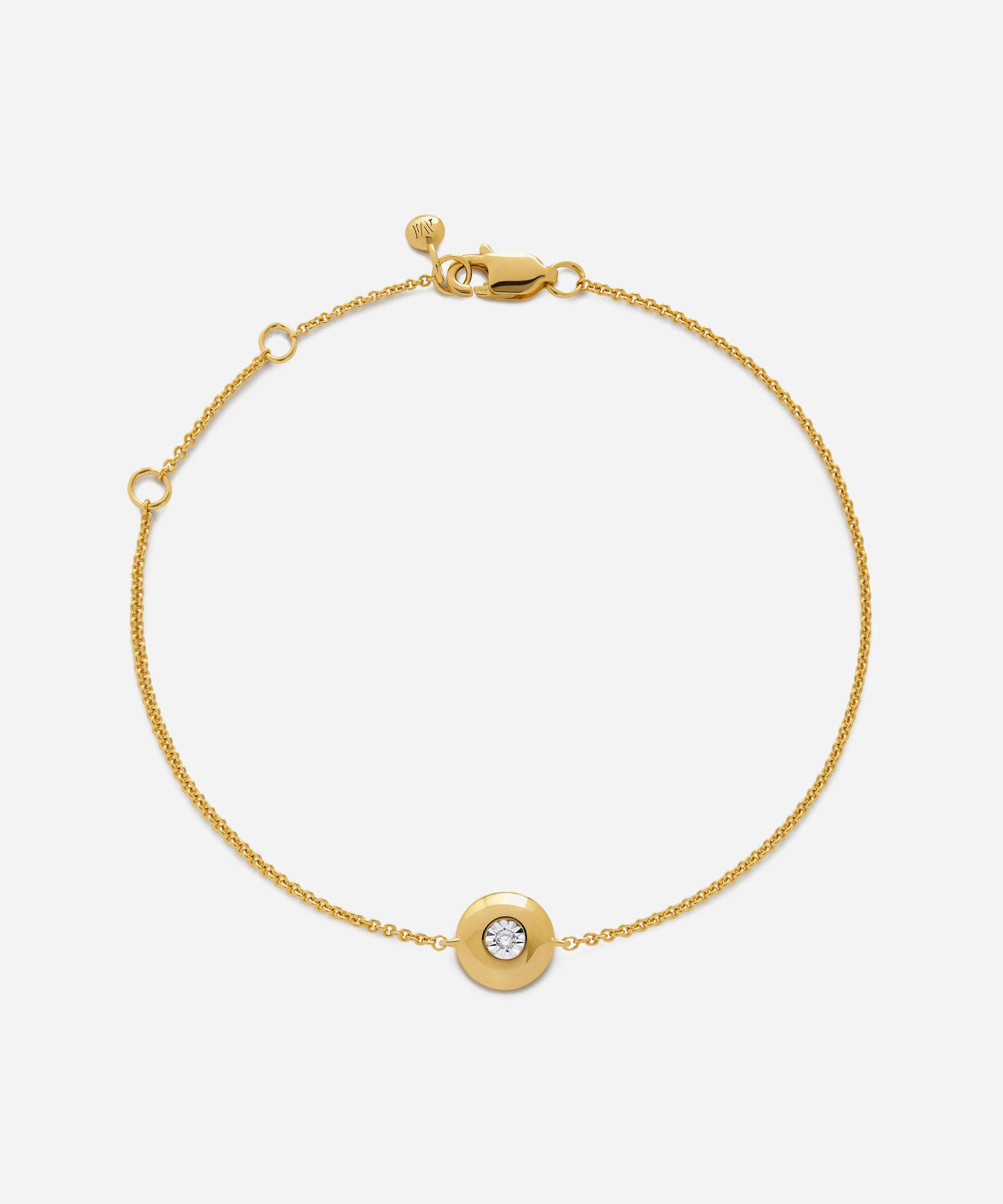 Monica Vinader - 18ct Gold-Plated Vermeil Silver April Birthstone Chain Bracelet