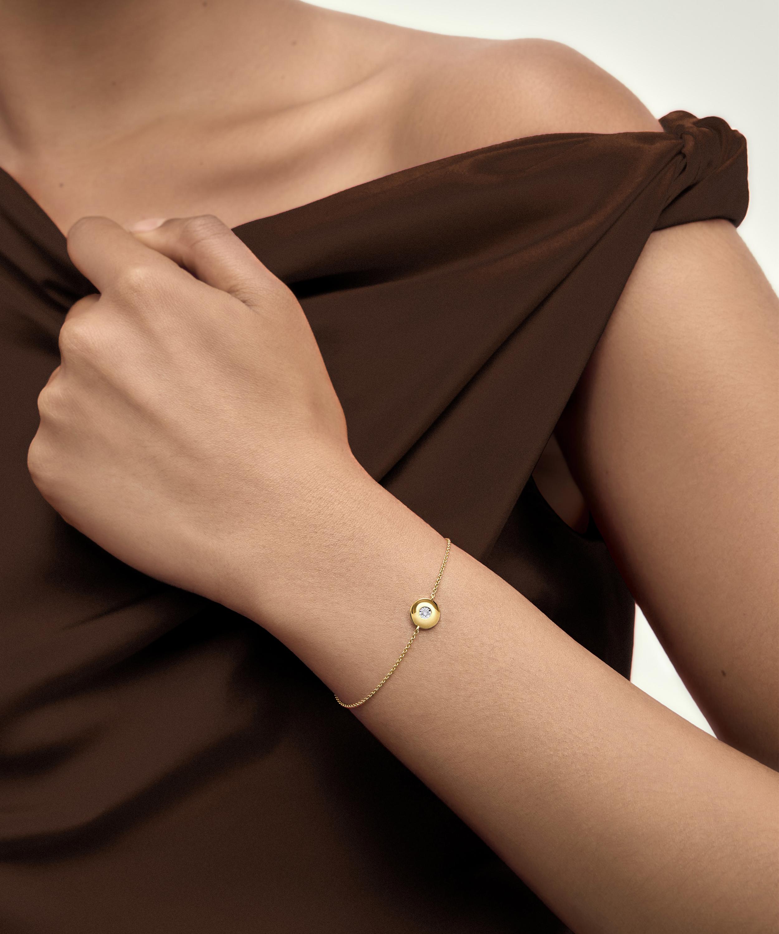 Monica Vinader - 18ct Gold-Plated Vermeil Silver April Birthstone Chain Bracelet image number 1