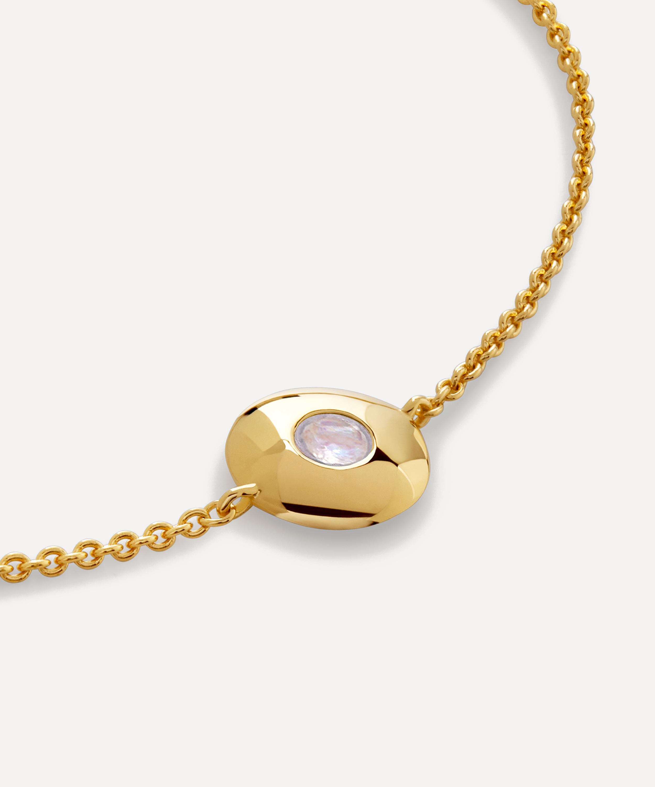 Monica Vinader - 18ct Gold-Plated Vermeil Silver June Birthstone Chain Bracelet image number 3