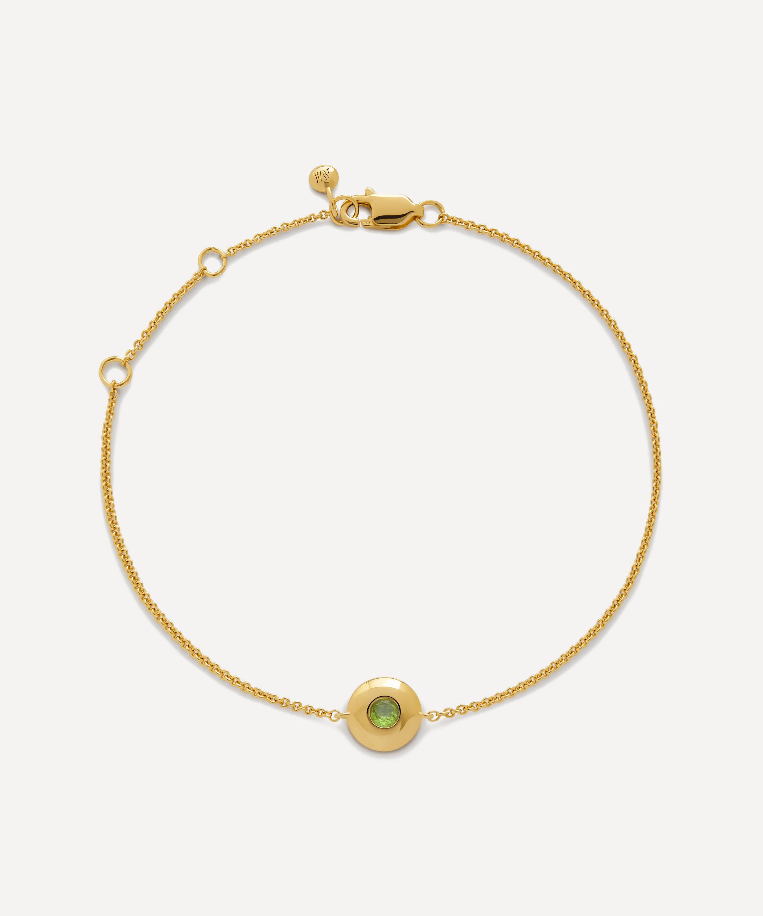 Monica Vinader - 18ct Gold-Plated Vermeil Silver August Birthstone Chain Bracelet