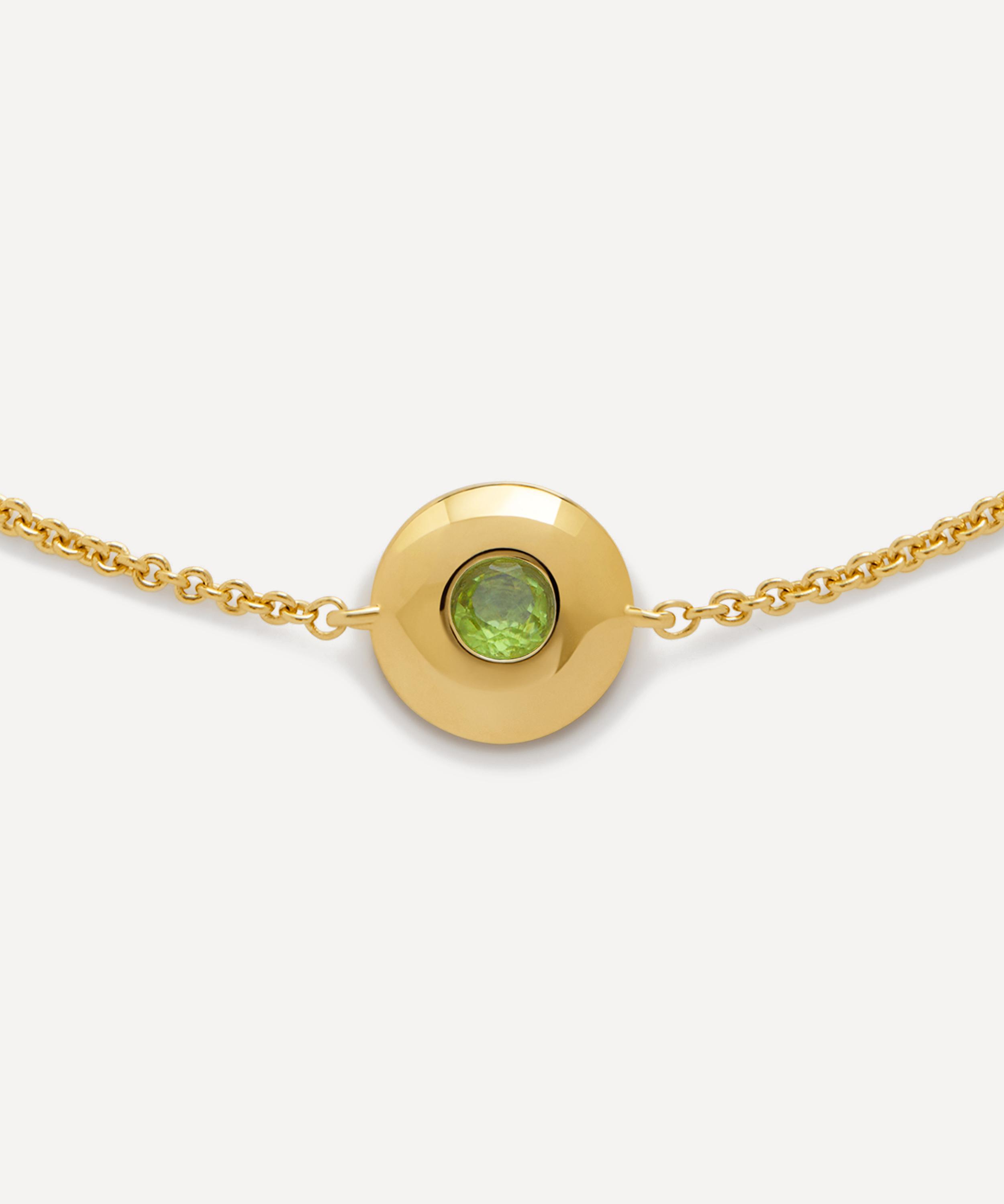 Monica Vinader - 18ct Gold-Plated Vermeil Silver August Birthstone Chain Bracelet image number 2