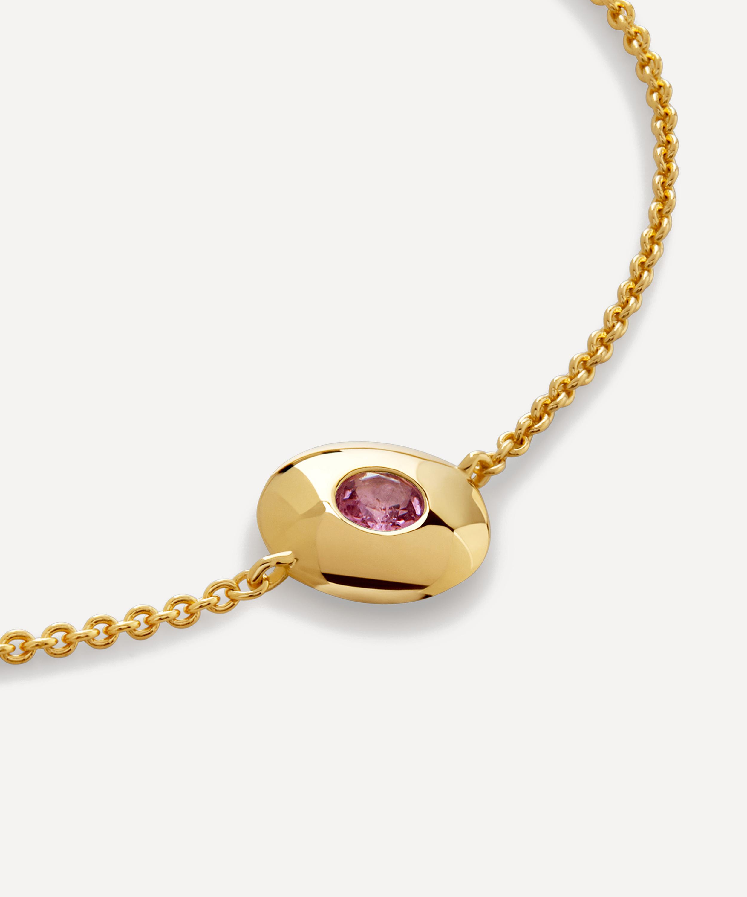 Monica Vinader - 18ct Gold-Plated Vermeil Silver October Birthstone Chain Bracelet image number 2