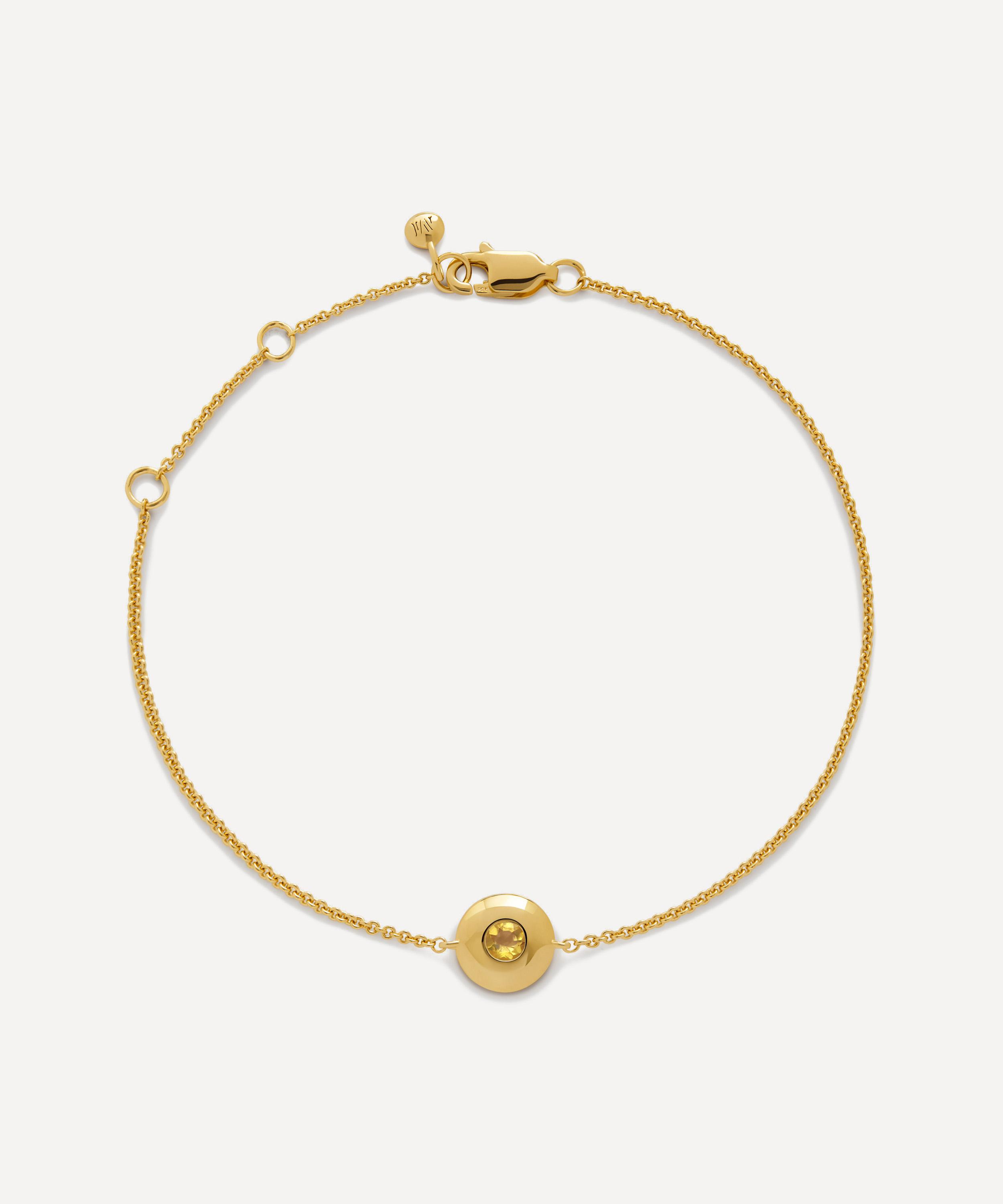 Monica Vinader - 18ct Gold-Plated Vermeil Silver November Birthstone Chain Bracelet