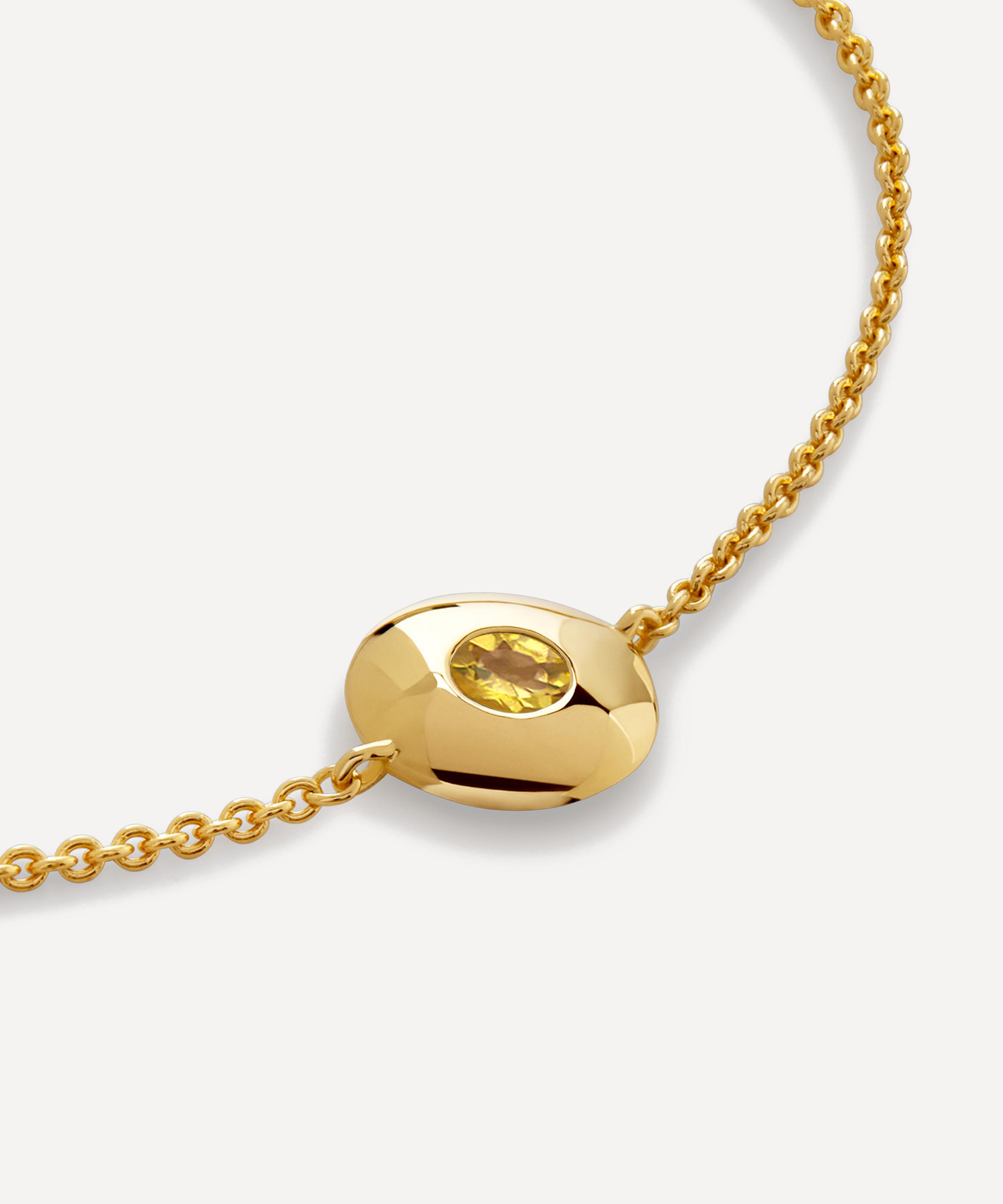Monica Vinader - 18ct Gold-Plated Vermeil Silver November Birthstone Chain Bracelet image number 3