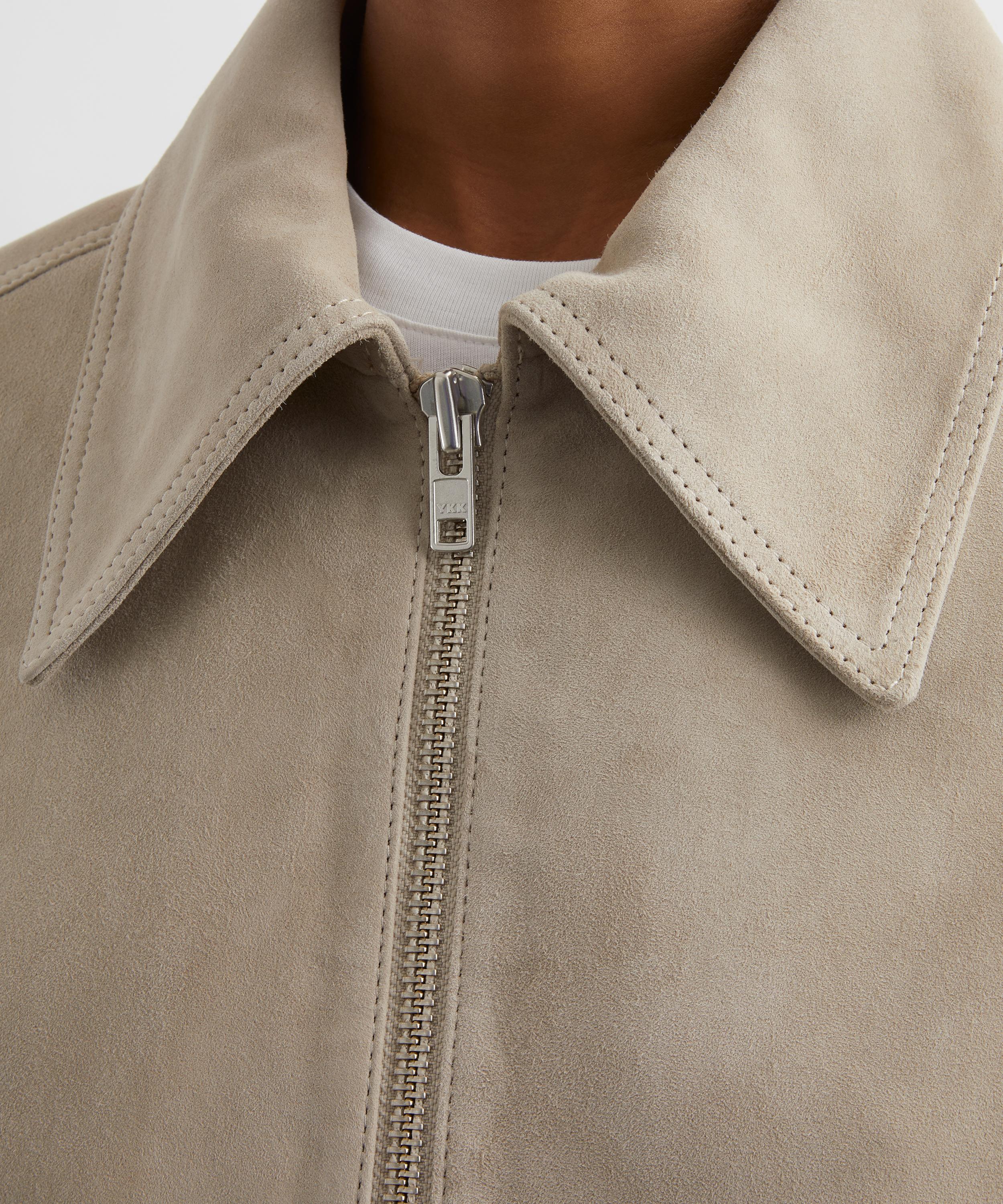 Ivy Oak - Lena Light Stone Suede Bomber Jacket image number 4