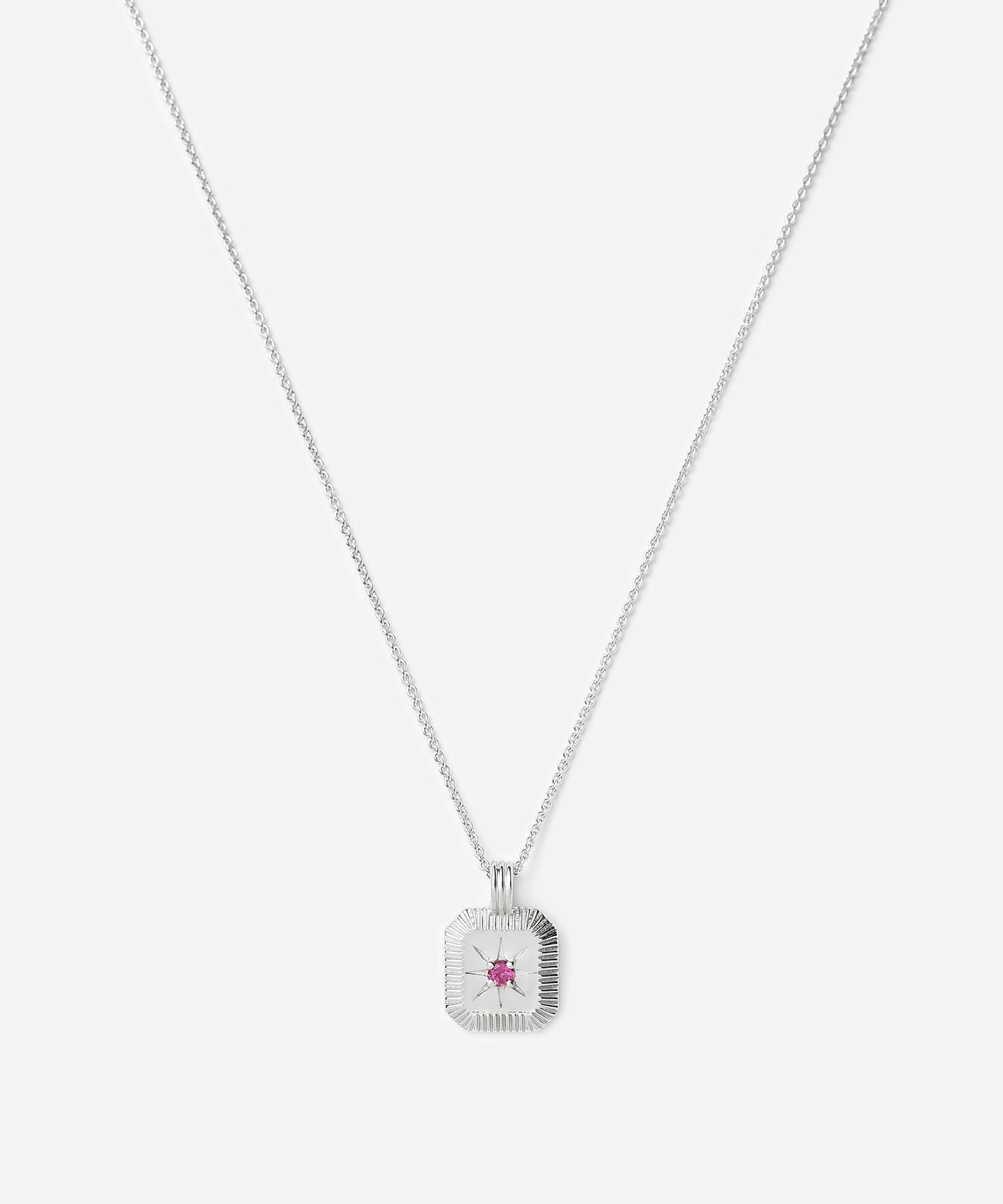 Missoma - Sterling Silver October Birthstone Pendant Necklace image number 0