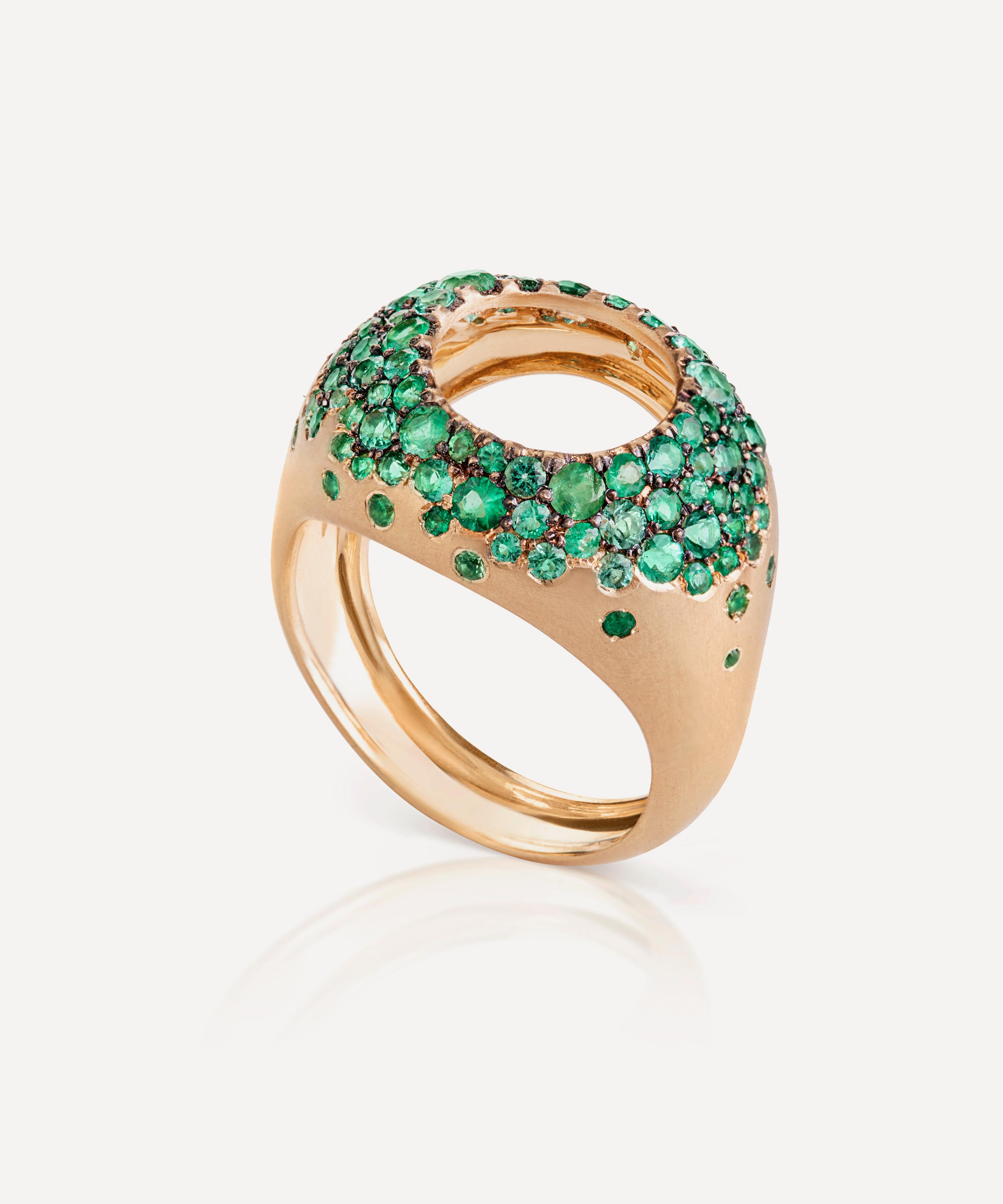 Nada Ghazal - 18ct Gold Spellbound Enchanted Emerald Ring