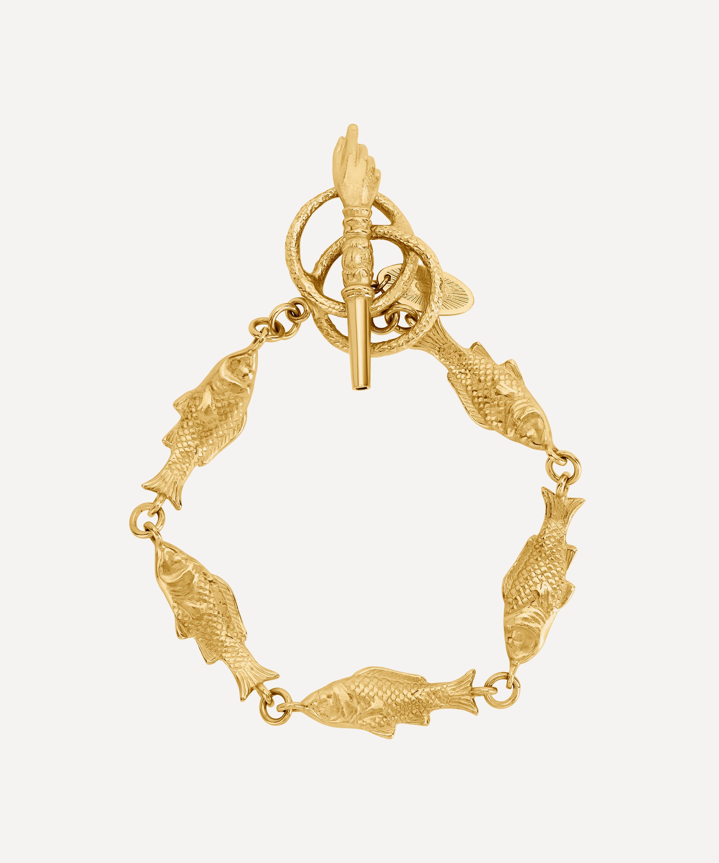 Grainne Morton - 18ct Gold-Plated Fish Bracelet image number 0