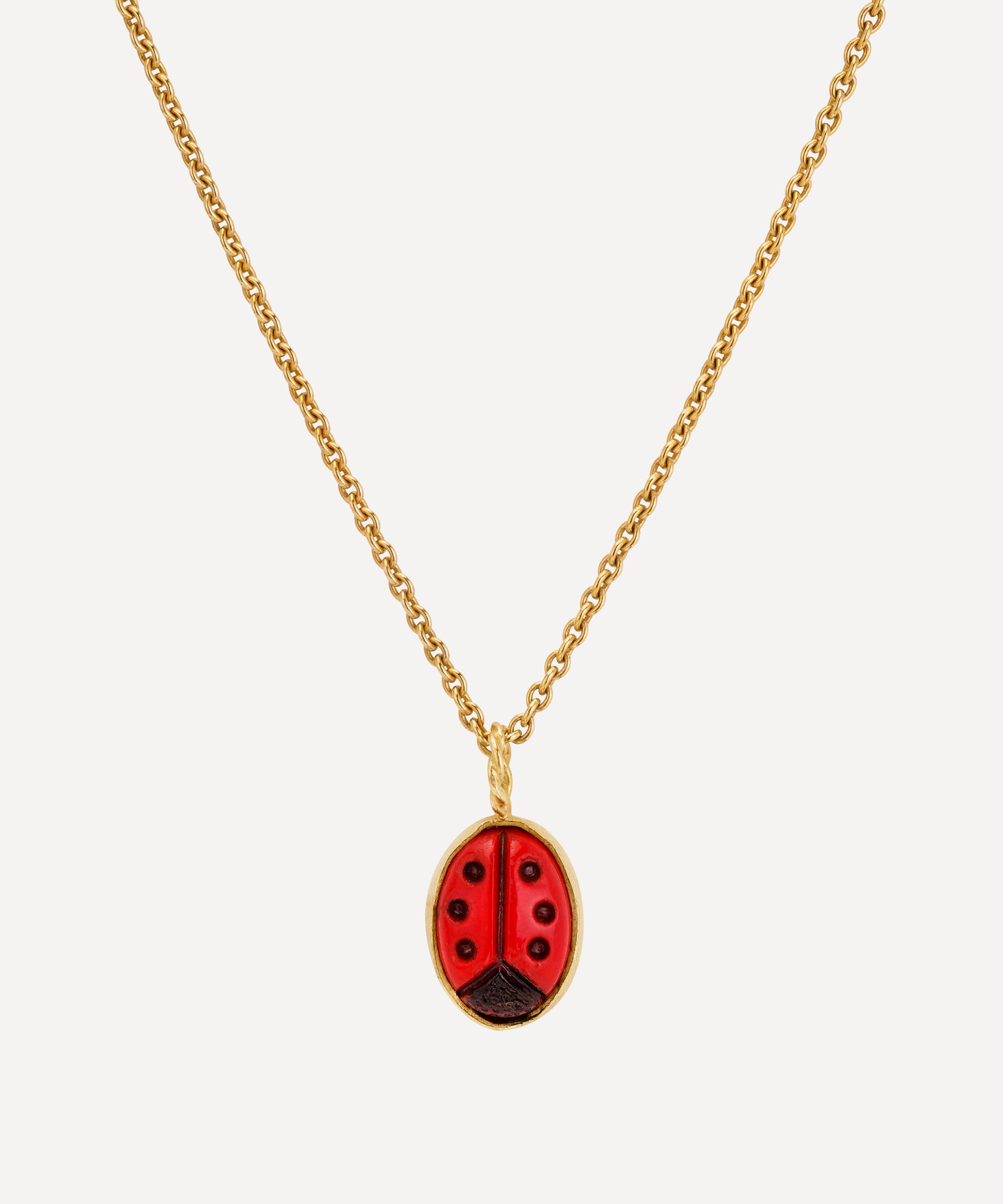 Grainne Morton - 18ct Gold-Plated Ladybird Pendant Necklace image number 0