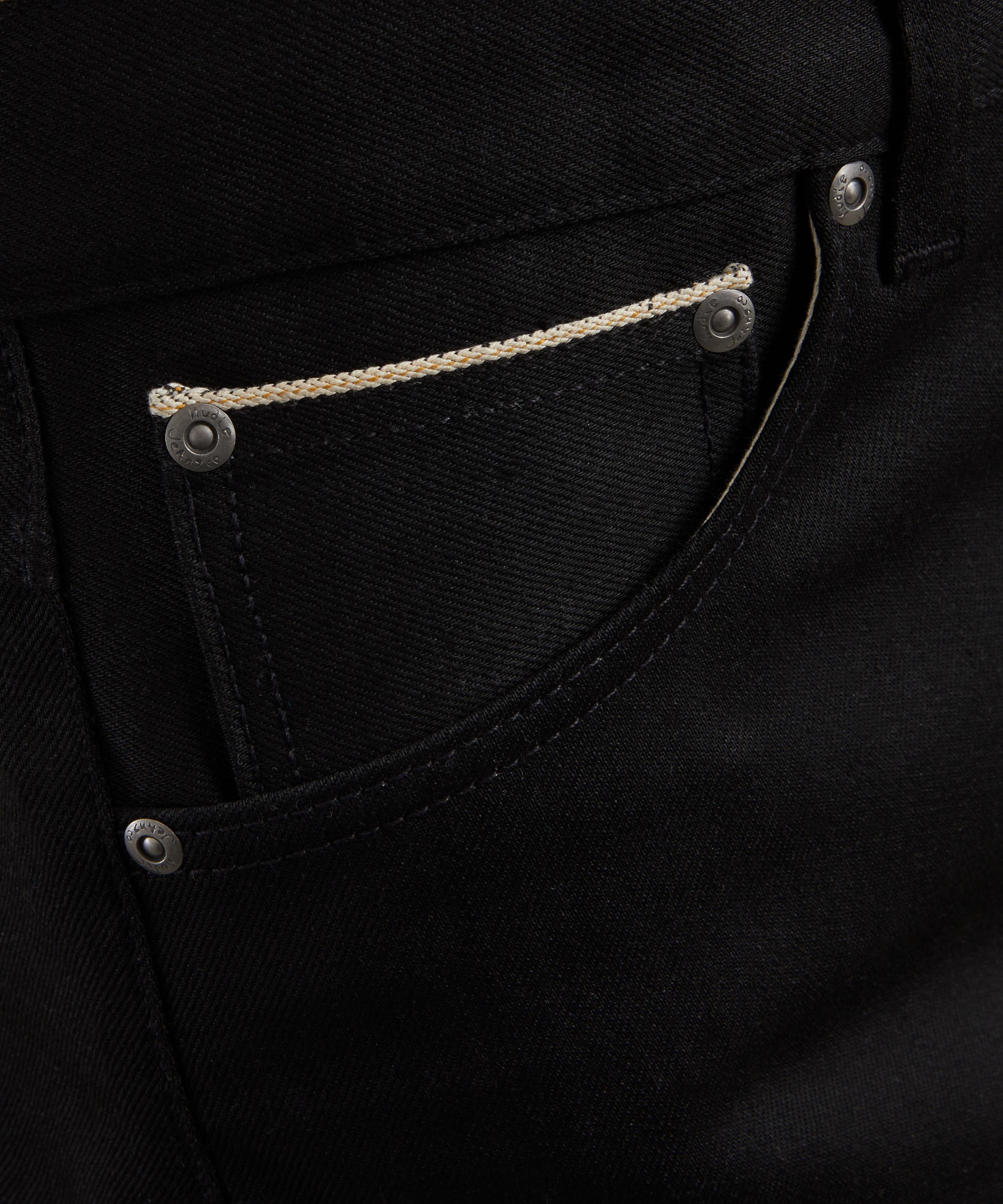 Nudie Jeans - Lean Dean Jeans in Dry Black Selvage image number 4