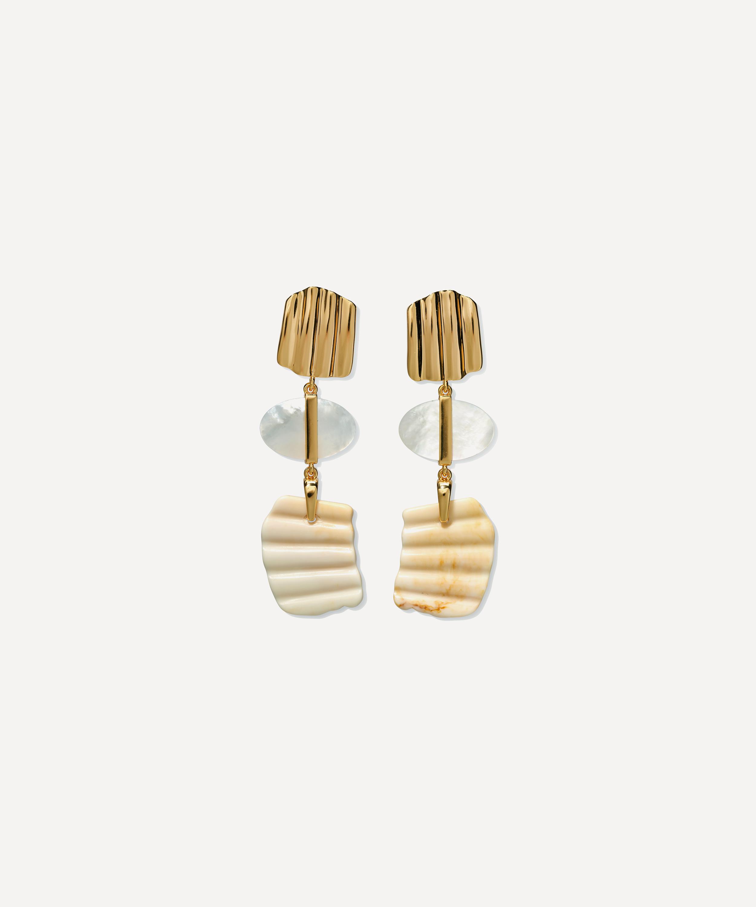Lizzie Fortunato - Gold-Plated Suna Drop Earrings image number 